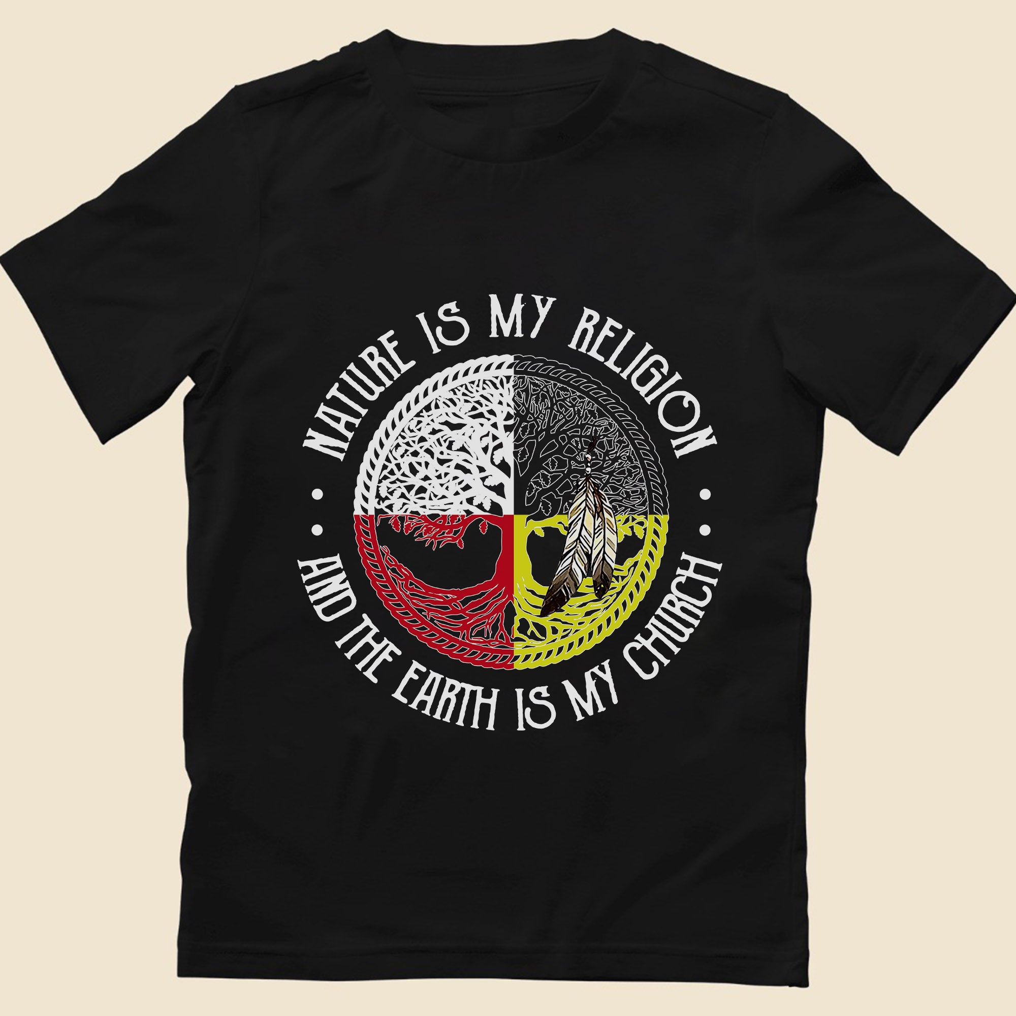 Nature Is My Religion And The Earth Is My Church Unisex T-Shirt/T-Shirt V-Neck/Hoodie/Sweatshirt - One Side