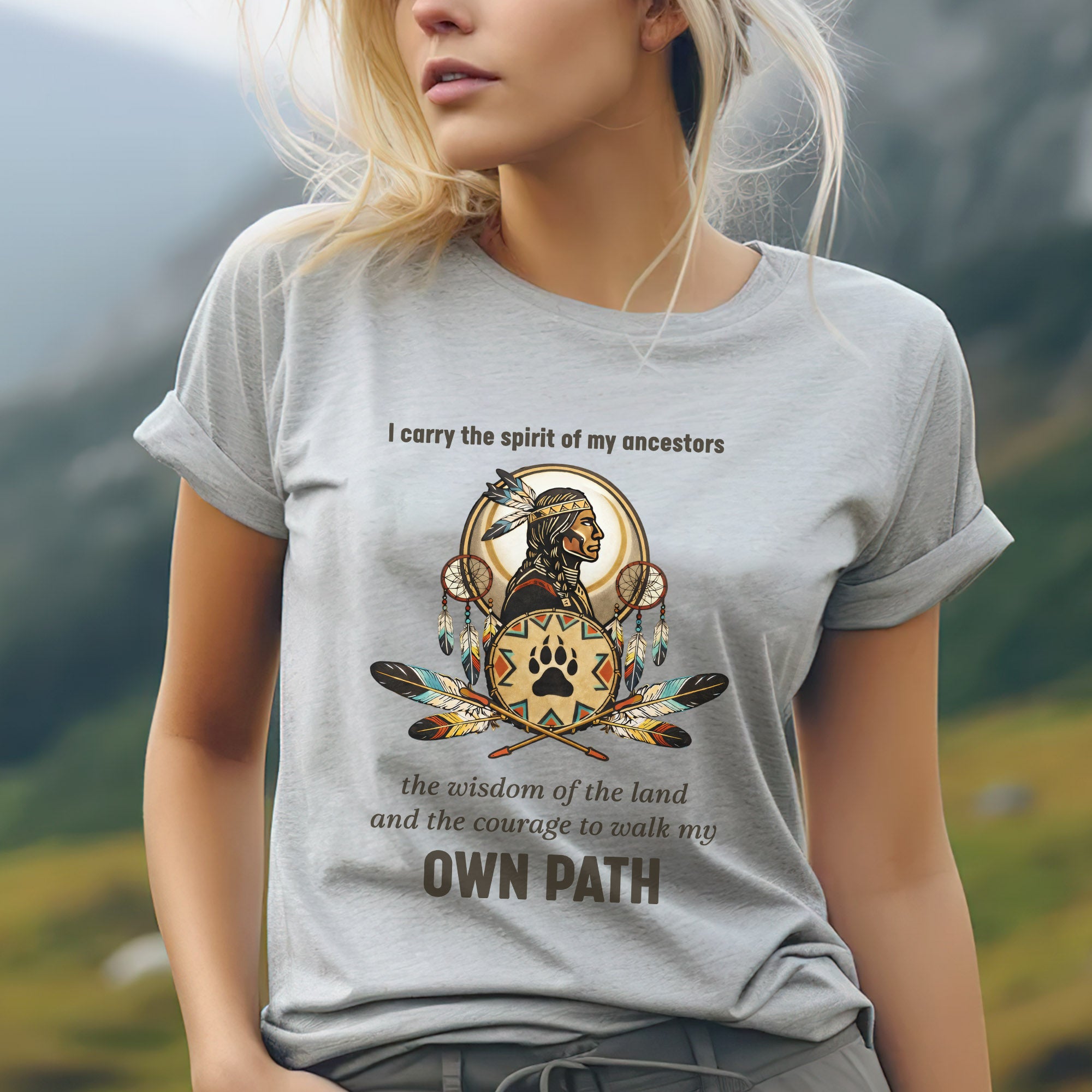 I Carry the Spirit of My Ancestors Native American Unisex T-shirt/T-shirt V-Neck/Hoodie/Sweatshirt