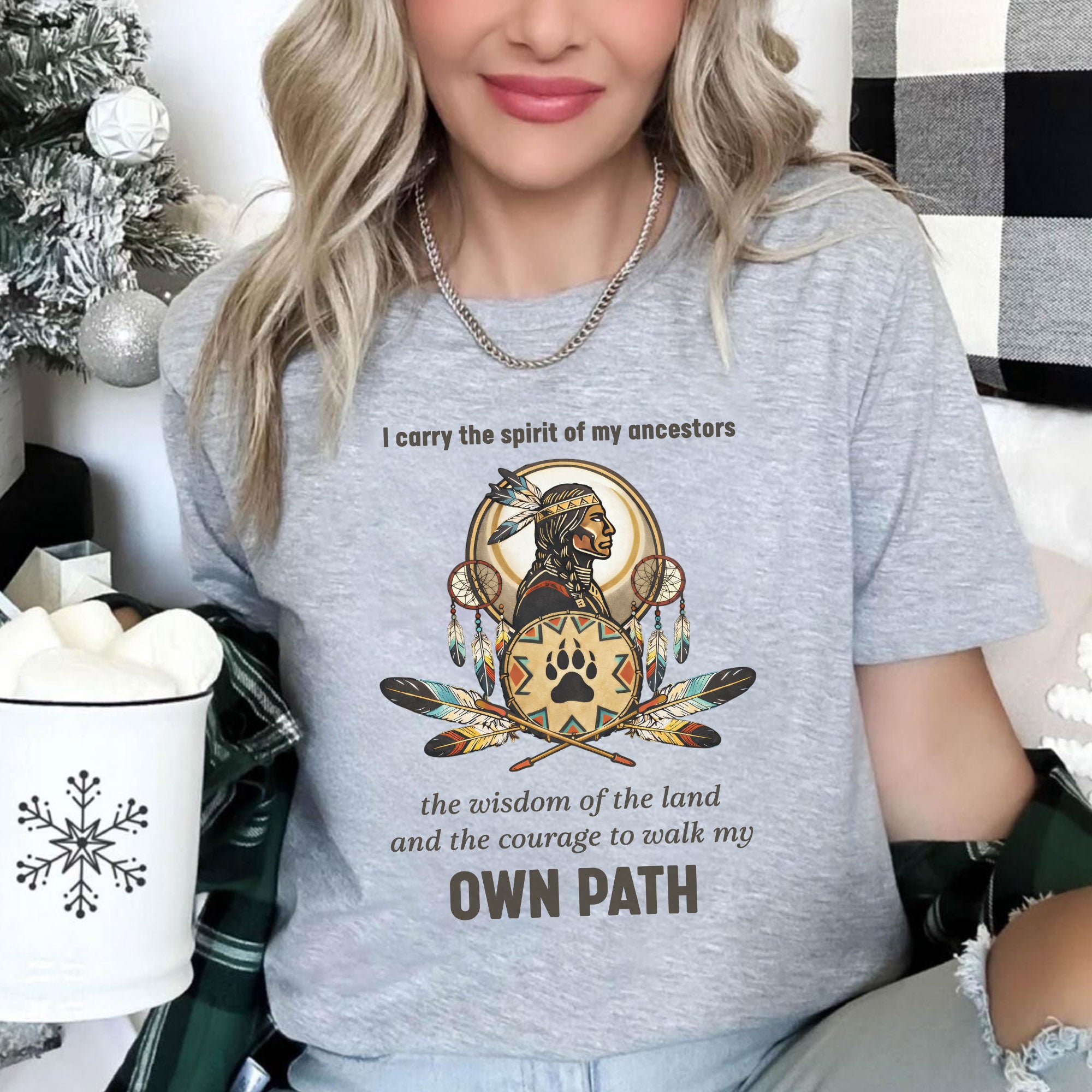 I Carry the Spirit of My Ancestors Native American Unisex T-shirt/T-shirt V-Neck/Hoodie/Sweatshirt