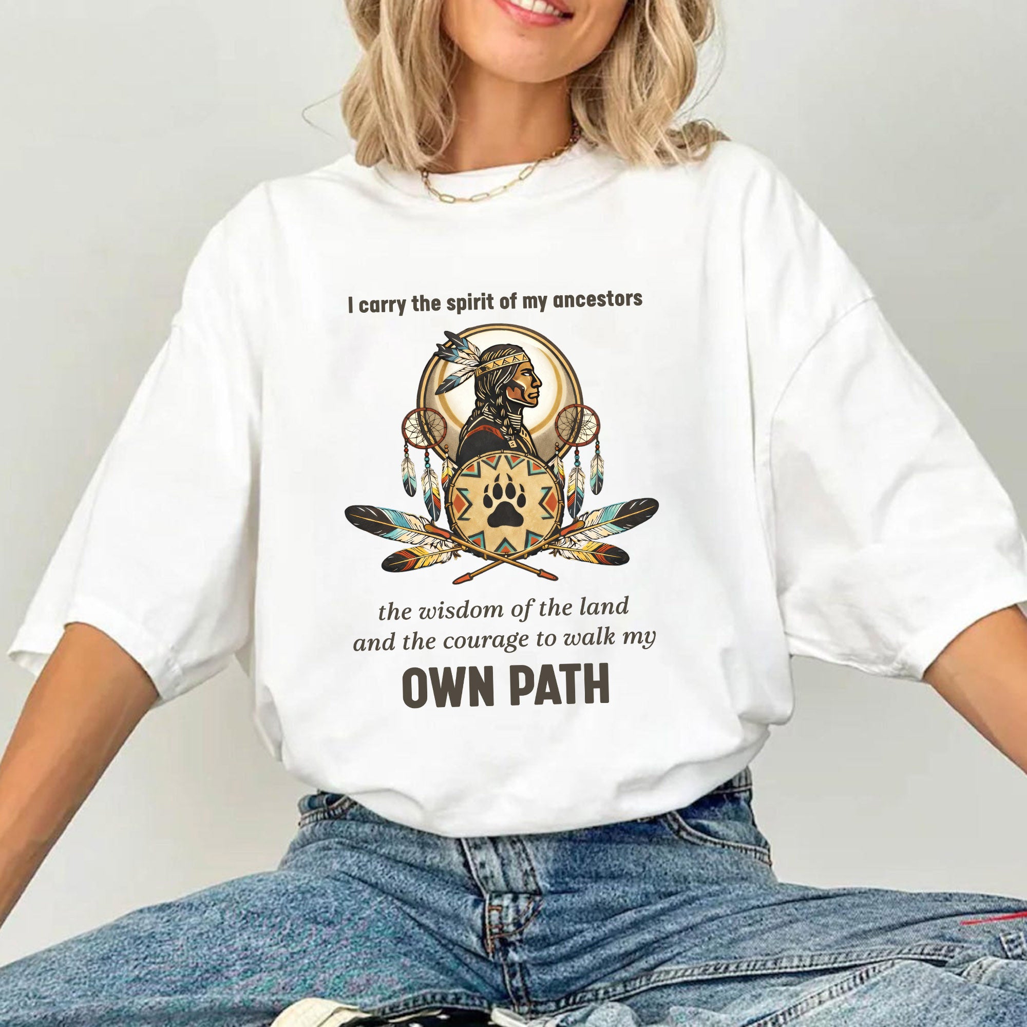I Carry the Spirit of My Ancestors Native American Unisex T-shirt/T-shirt V-Neck/Hoodie/Sweatshirt