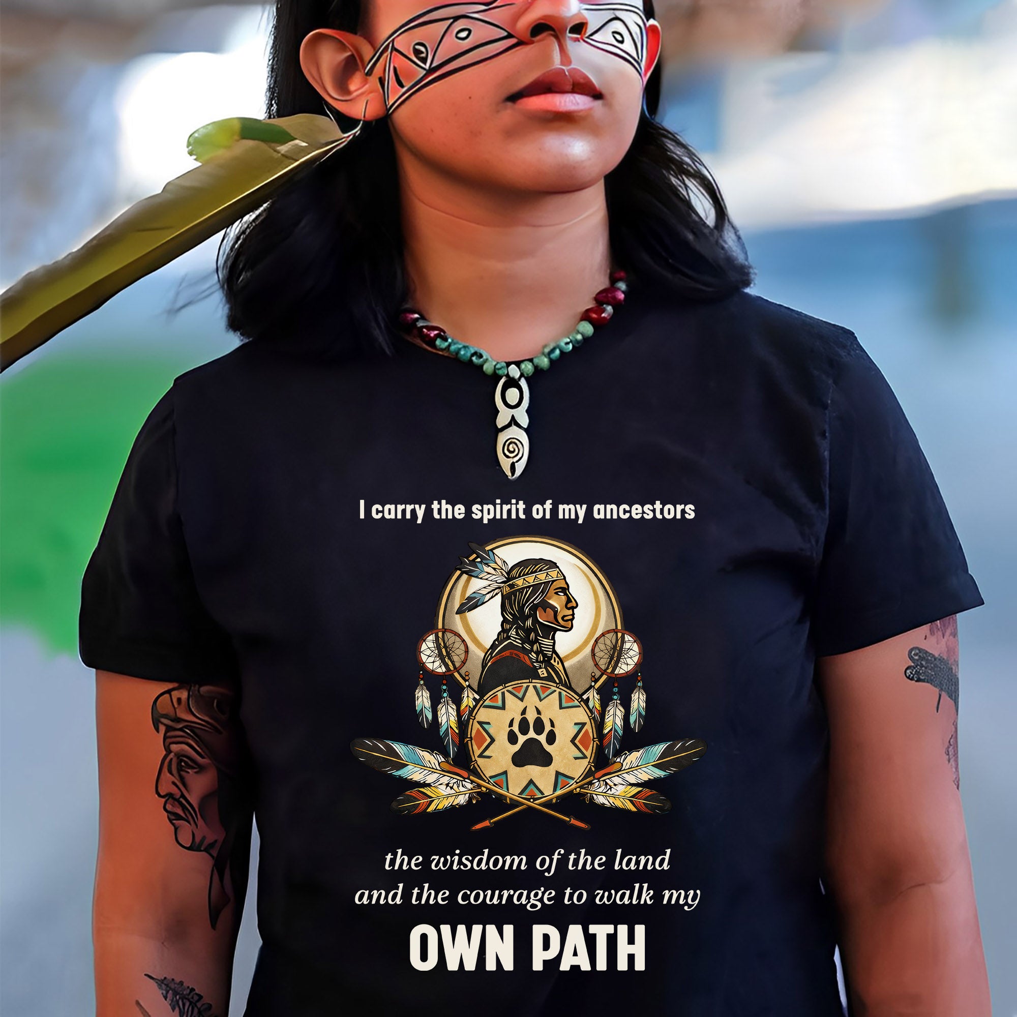 I Carry the Spirit of My Ancestors Native American Unisex T-shirt/T-shirt V-Neck/Hoodie/Sweatshirt