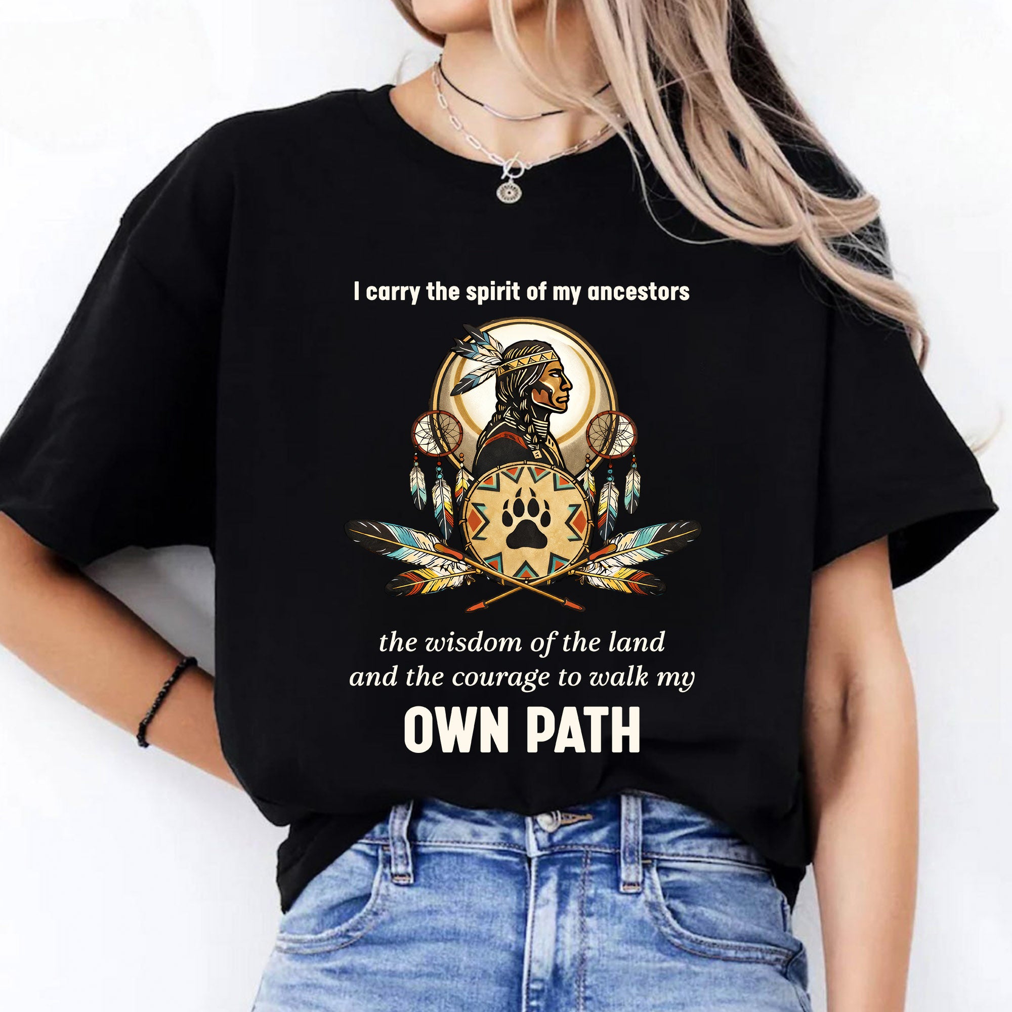 I Carry the Spirit of My Ancestors Native American Unisex T-shirt/T-shirt V-Neck/Hoodie/Sweatshirt