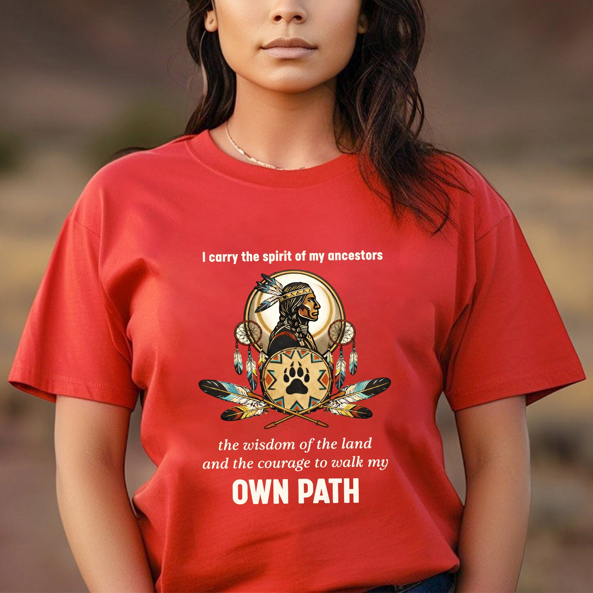 I Carry the Spirit of My Ancestors Native American Unisex T-shirt/T-shirt V-Neck/Hoodie/Sweatshirt