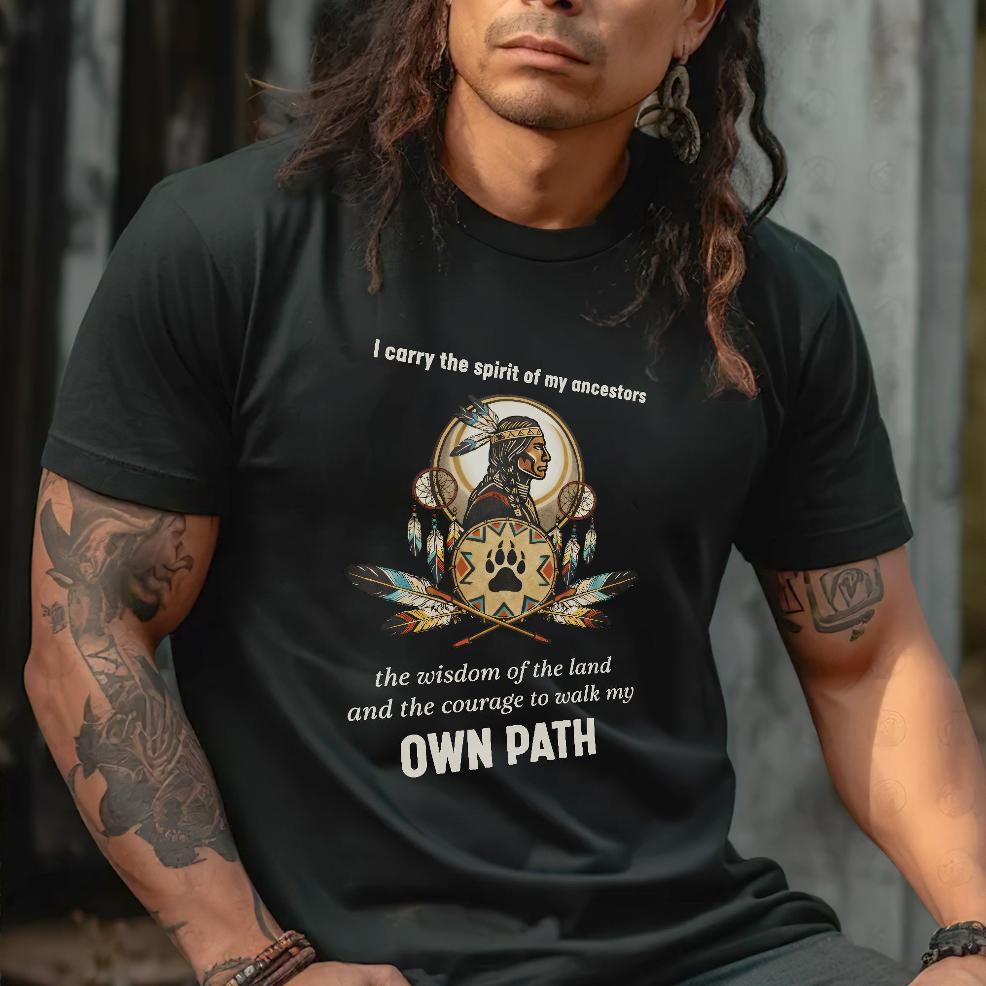I Carry the Spirit of My Ancestors Native American Unisex T-shirt/T-shirt V-Neck/Hoodie/Sweatshirt