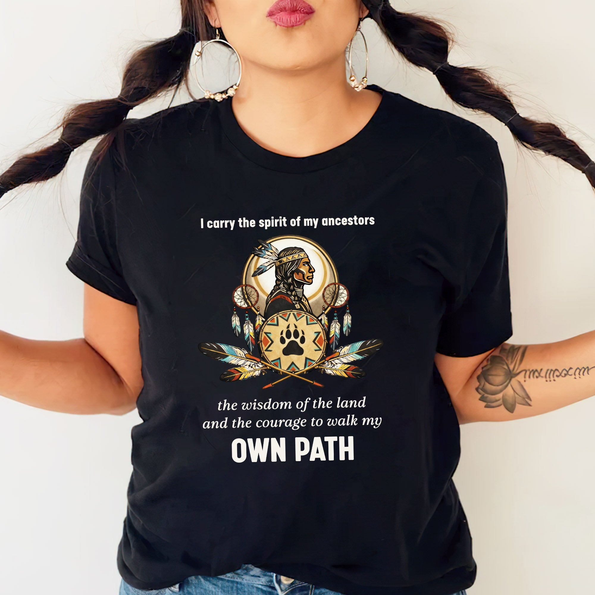 I Carry the Spirit of My Ancestors Native American Unisex T-shirt/T-shirt V-Neck/Hoodie/Sweatshirt