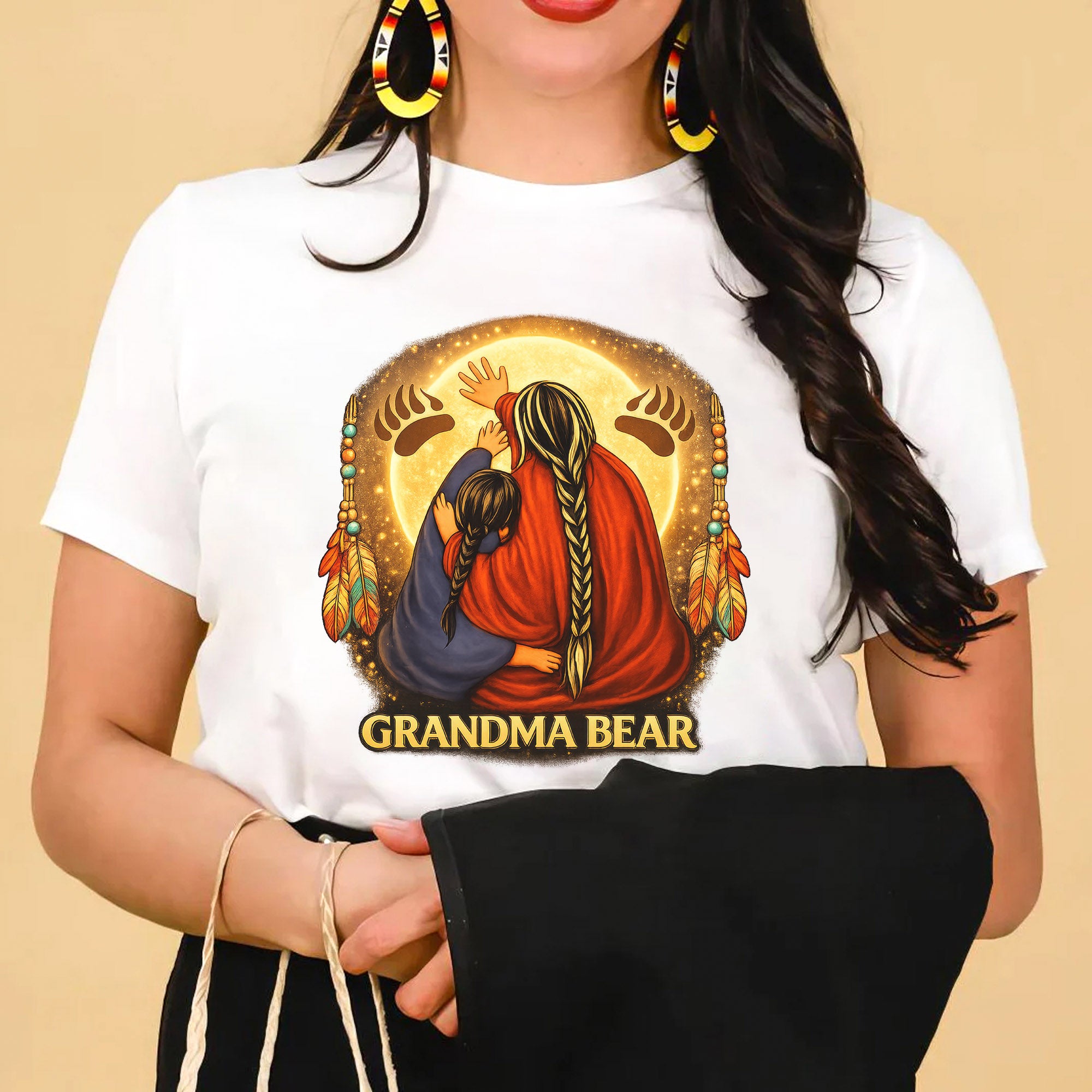 Grandma Bear Indigenous Heritage Unisex T-shirt/T-shirt V-Neck/Hoodie/Sweatshirt