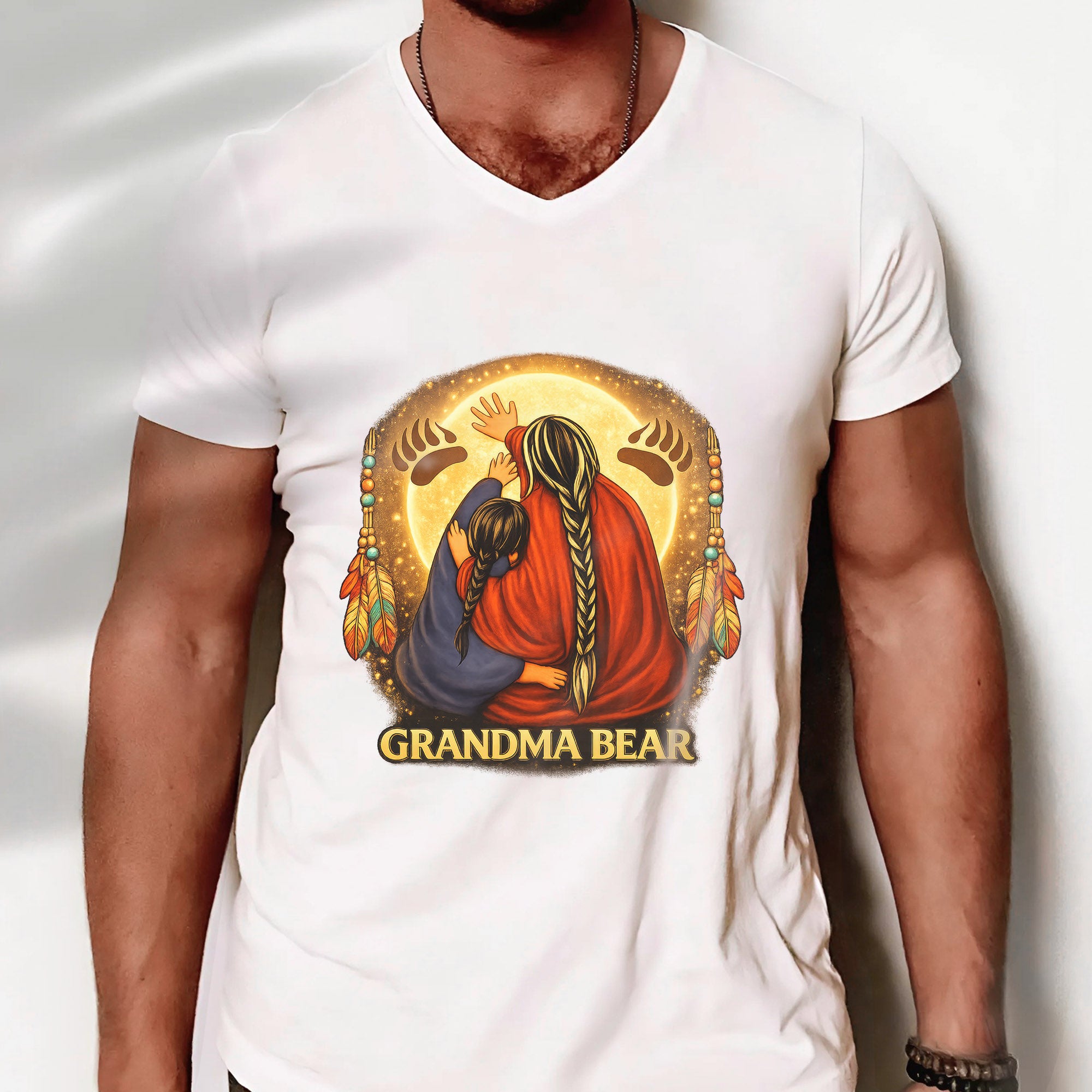 Grandma Bear Indigenous Heritage Unisex T-shirt/T-shirt V-Neck/Hoodie/Sweatshirt