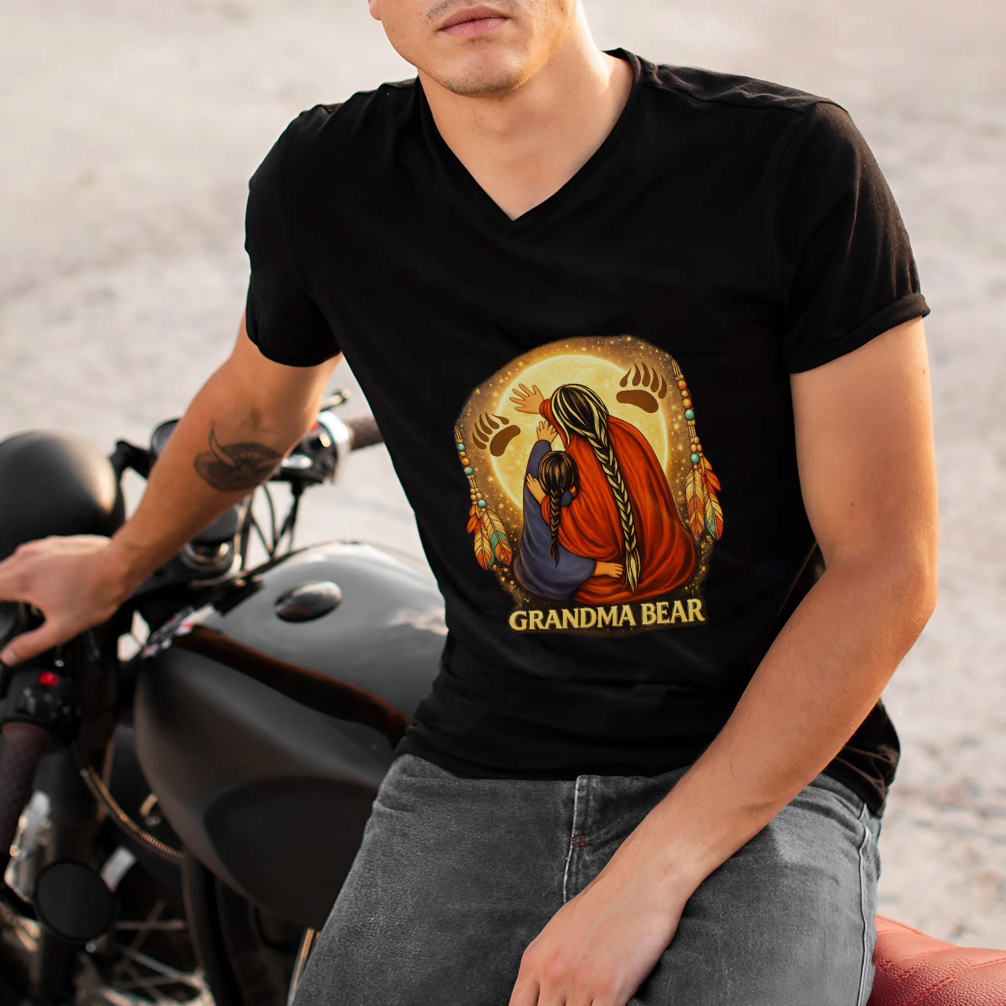 Grandma Bear Indigenous Heritage Unisex T-shirt/T-shirt V-Neck/Hoodie/Sweatshirt