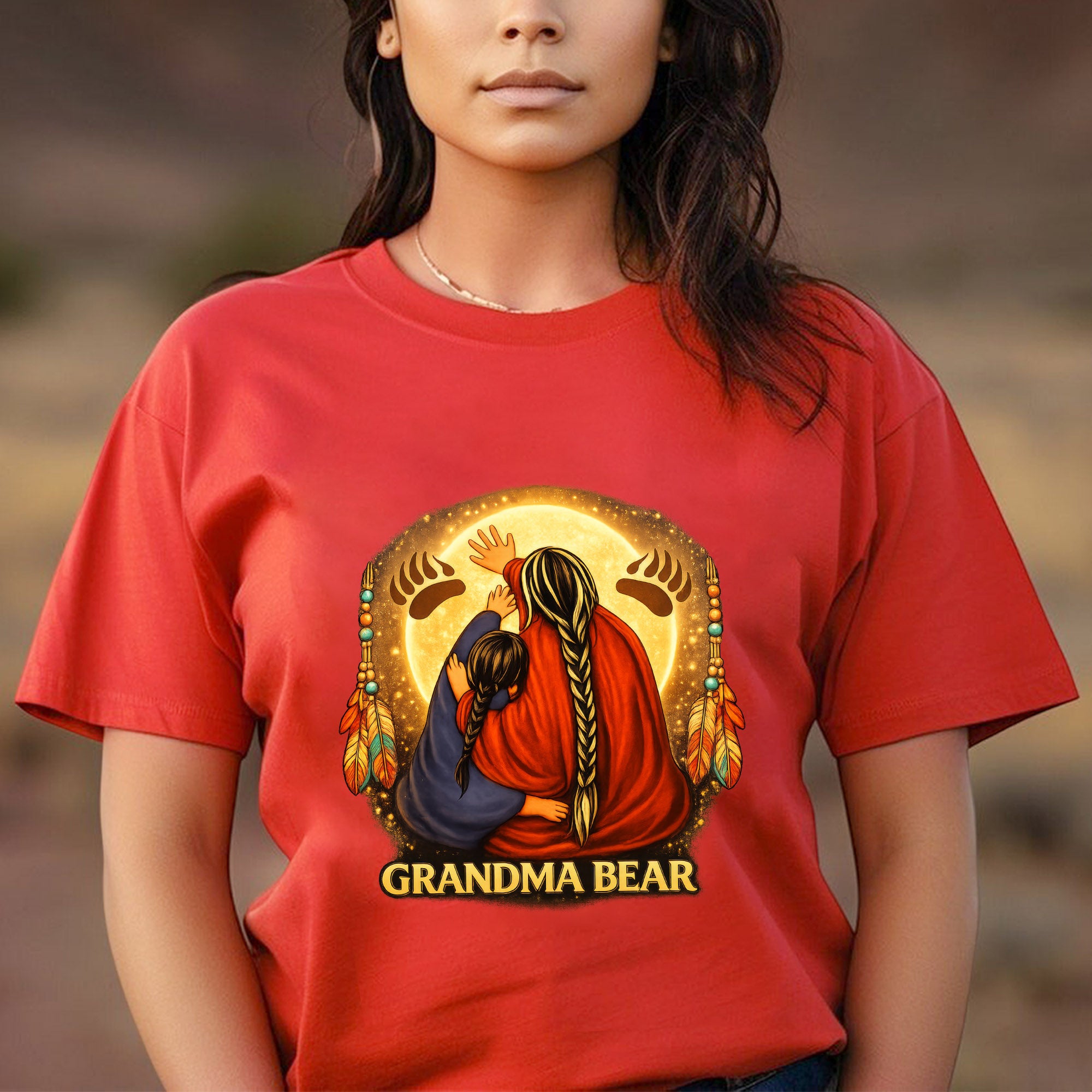 Grandma Bear Indigenous Heritage Unisex T-shirt/T-shirt V-Neck/Hoodie/Sweatshirt