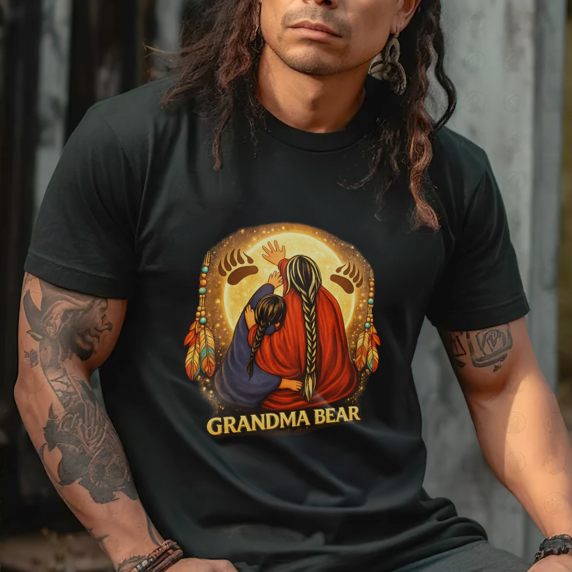 Grandma Bear Indigenous Heritage Unisex T-shirt/T-shirt V-Neck/Hoodie/Sweatshirt