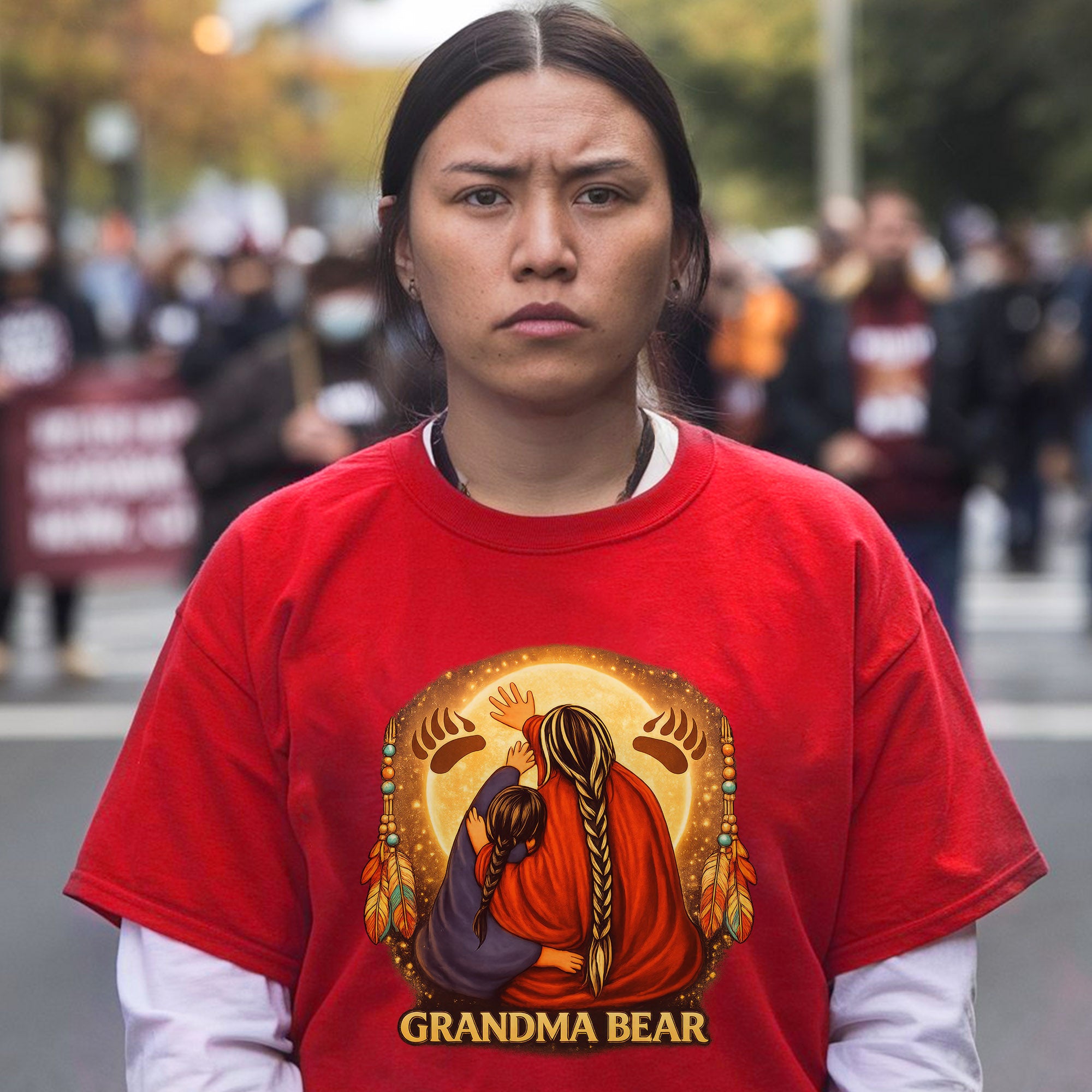 Grandma Bear Indigenous Heritage Unisex T-shirt/T-shirt V-Neck/Hoodie/Sweatshirt