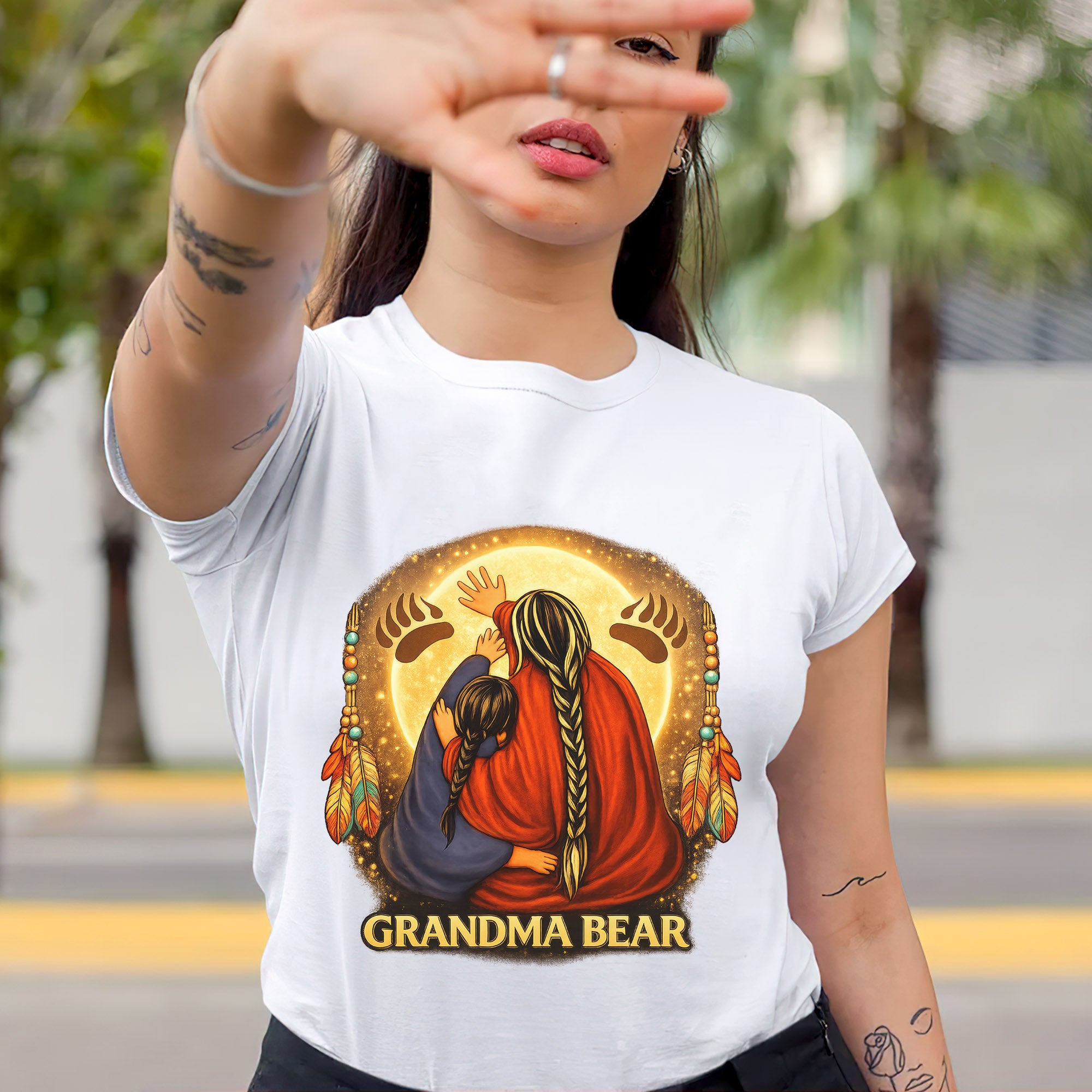 Grandma Bear Indigenous Heritage Unisex T-shirt/T-shirt V-Neck/Hoodie/Sweatshirt