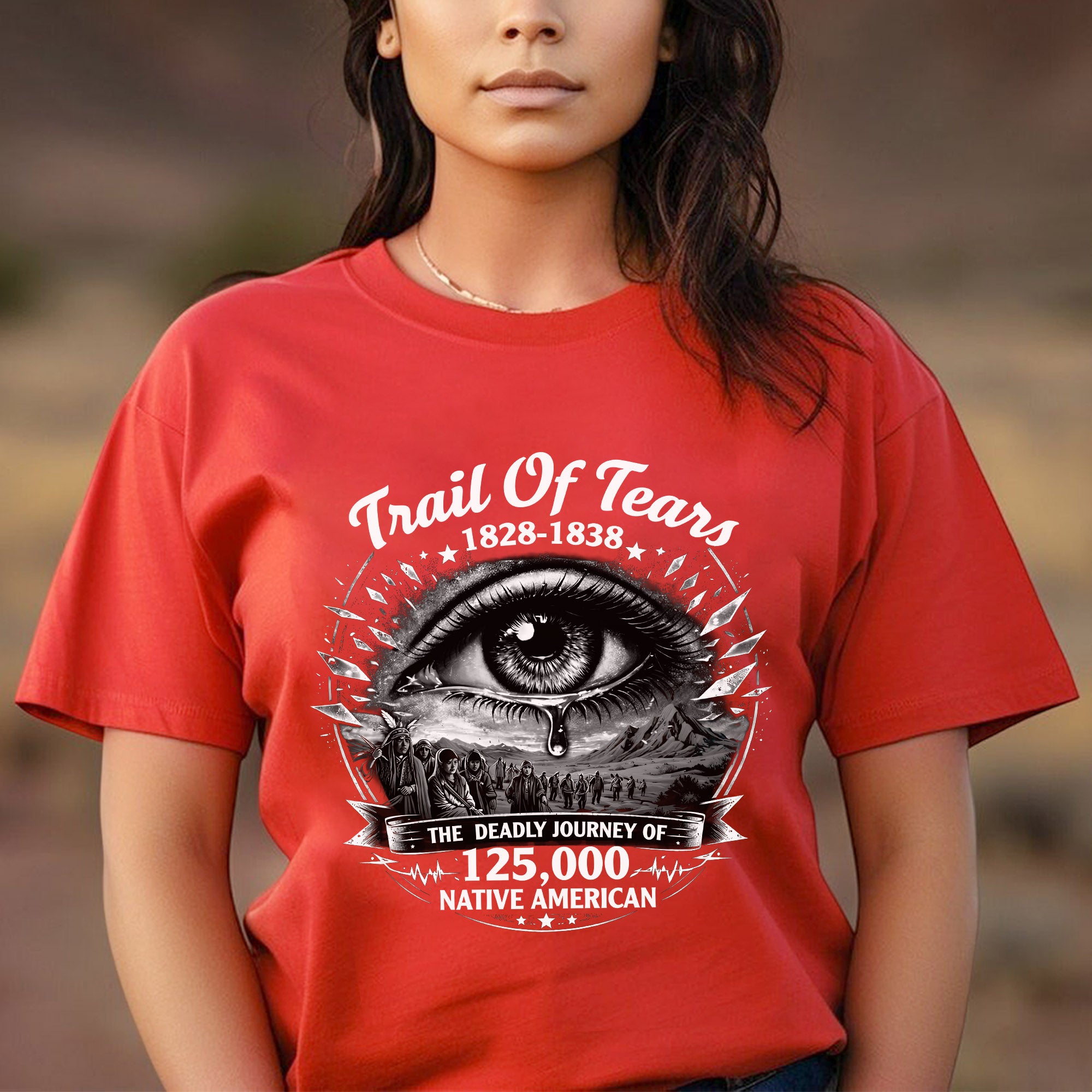 Trail of Tears 1828–1838 – The Deadly Journey of 125,000 Native American Unisex T-shirt/T-shirt V-neck/Hoodie/Sweatshirt