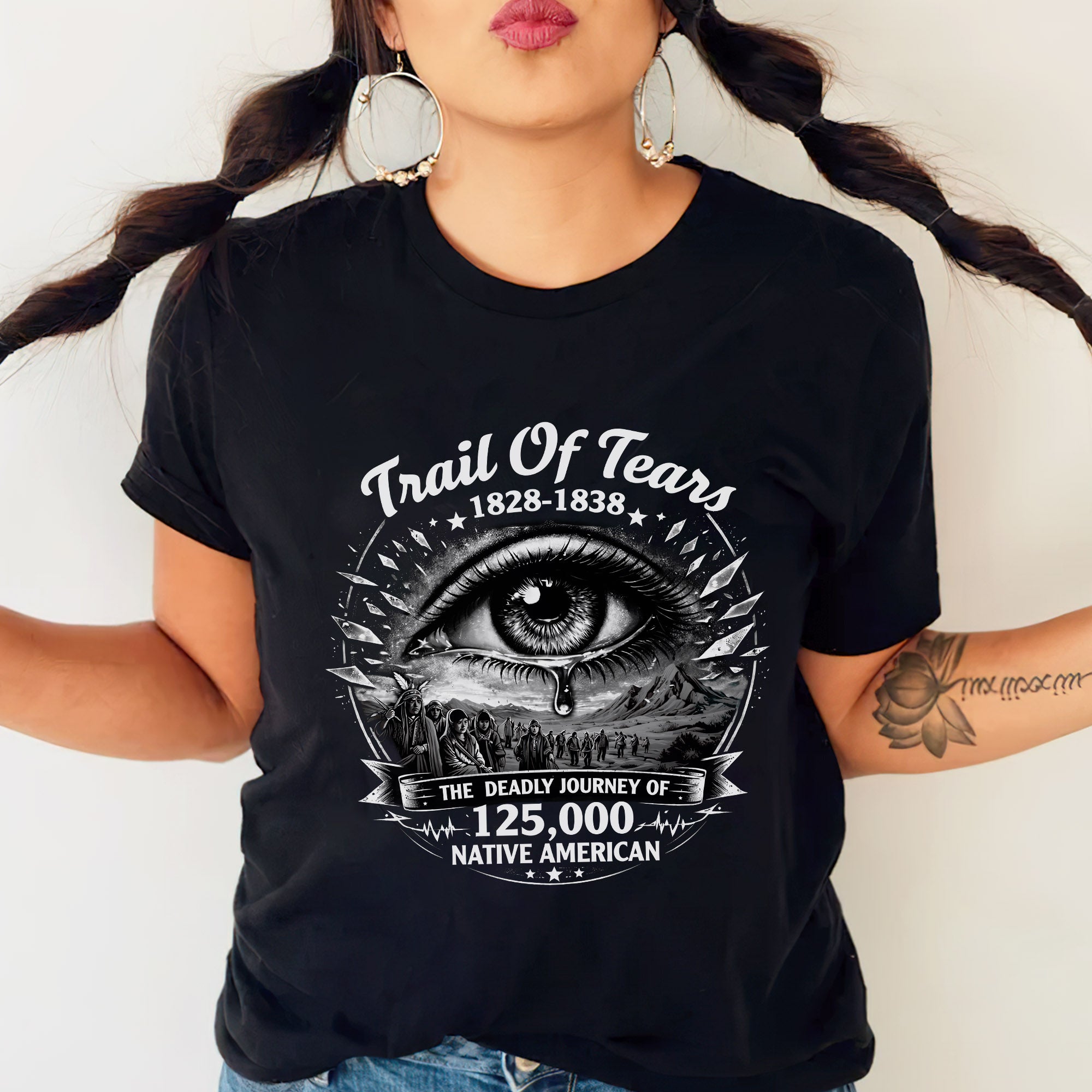 Trail of Tears 1828–1838 – The Deadly Journey of 125,000 Native American Unisex T-shirt/T-shirt V-neck/Hoodie/Sweatshirt