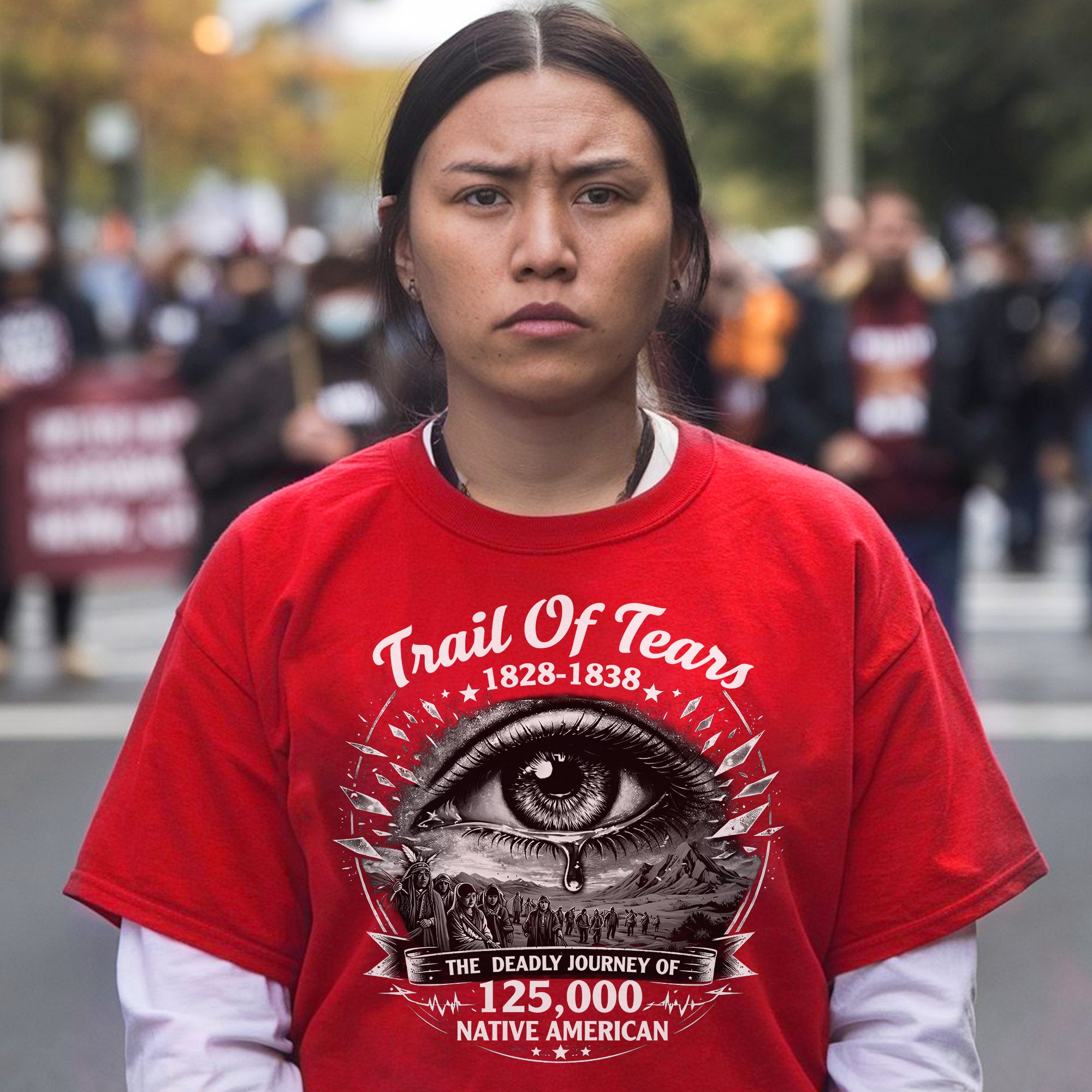 Trail of Tears 1828–1838 – The Deadly Journey of 125,000 Native American Unisex T-shirt/T-shirt V-neck/Hoodie/Sweatshirt