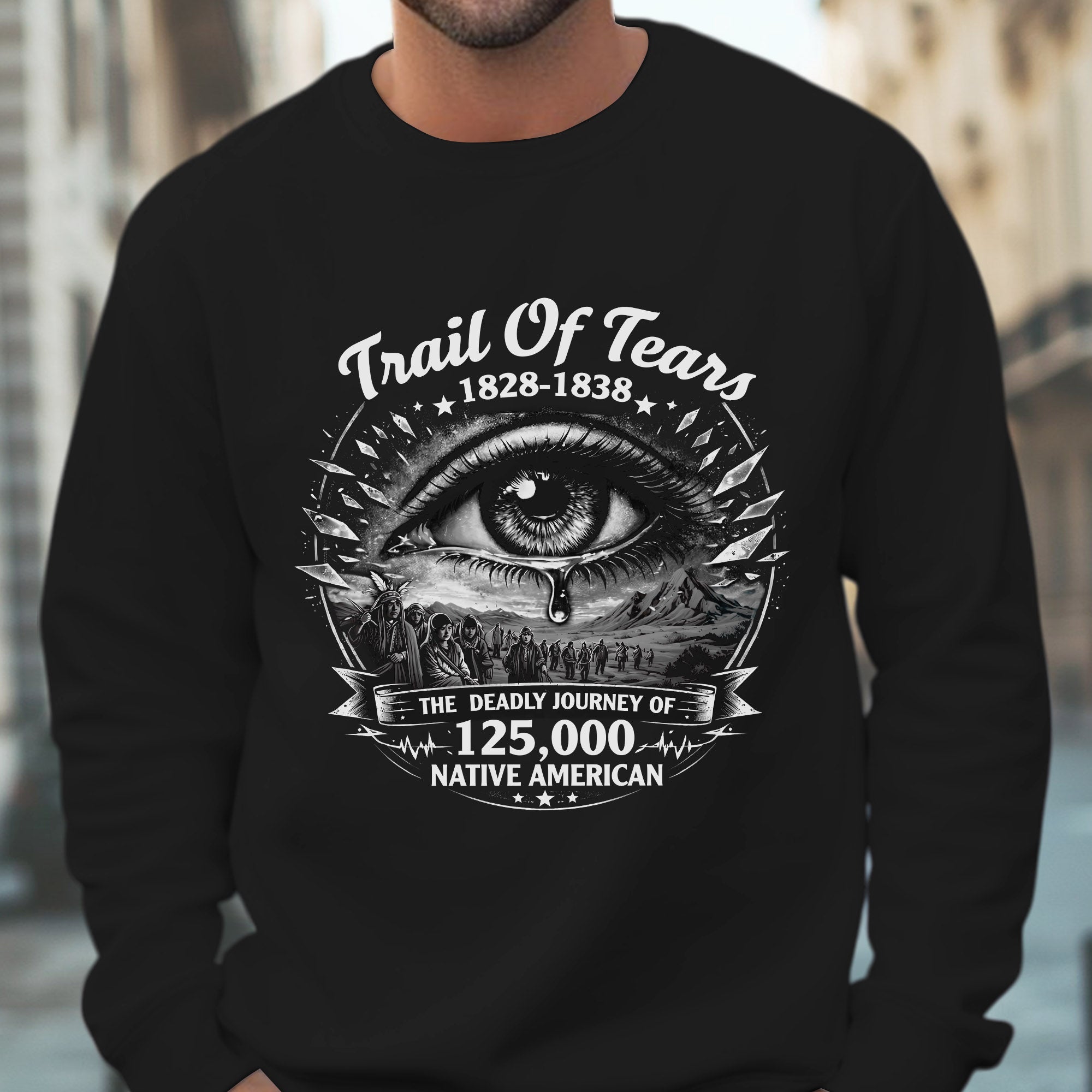 Trail of Tears 1828–1838 – The Deadly Journey of 125,000 Native American Unisex T-shirt/T-shirt V-neck/Hoodie/Sweatshirt
