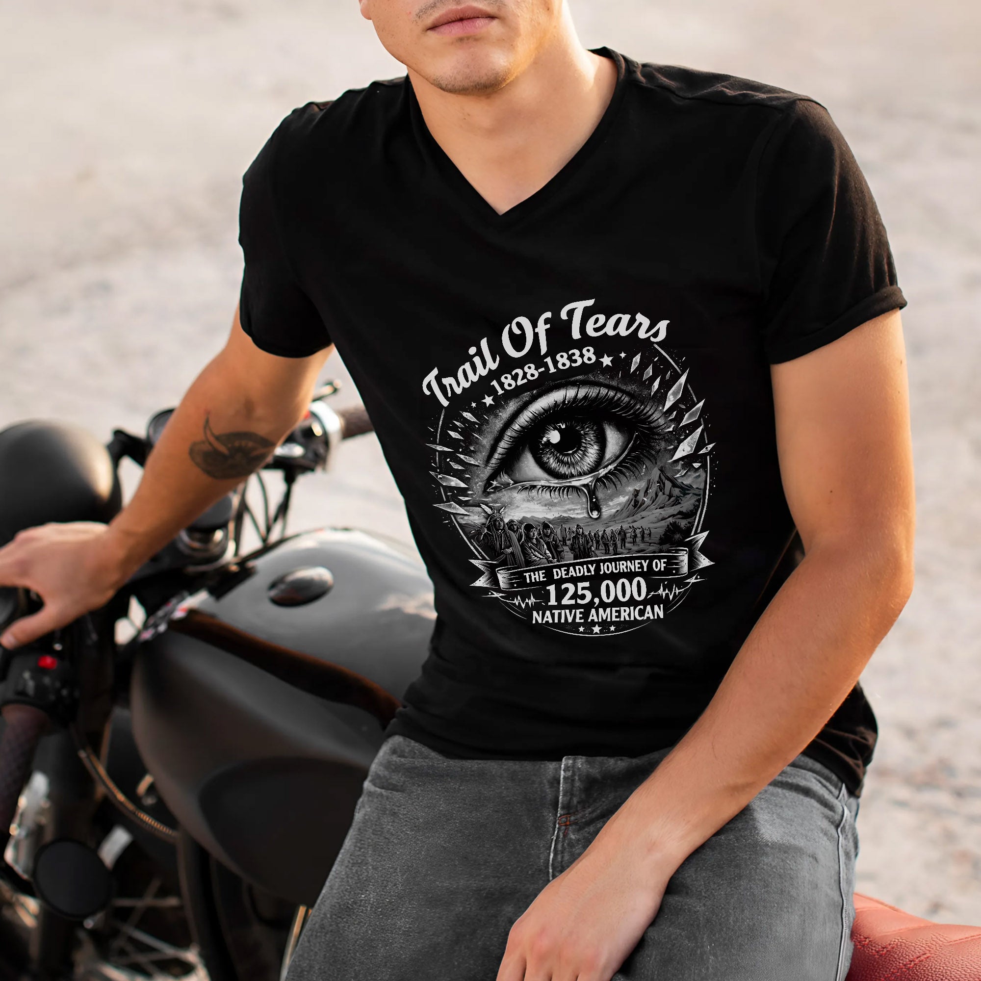 Trail of Tears 1828–1838 – The Deadly Journey of 125,000 Native American Unisex T-shirt/T-shirt V-neck/Hoodie/Sweatshirt