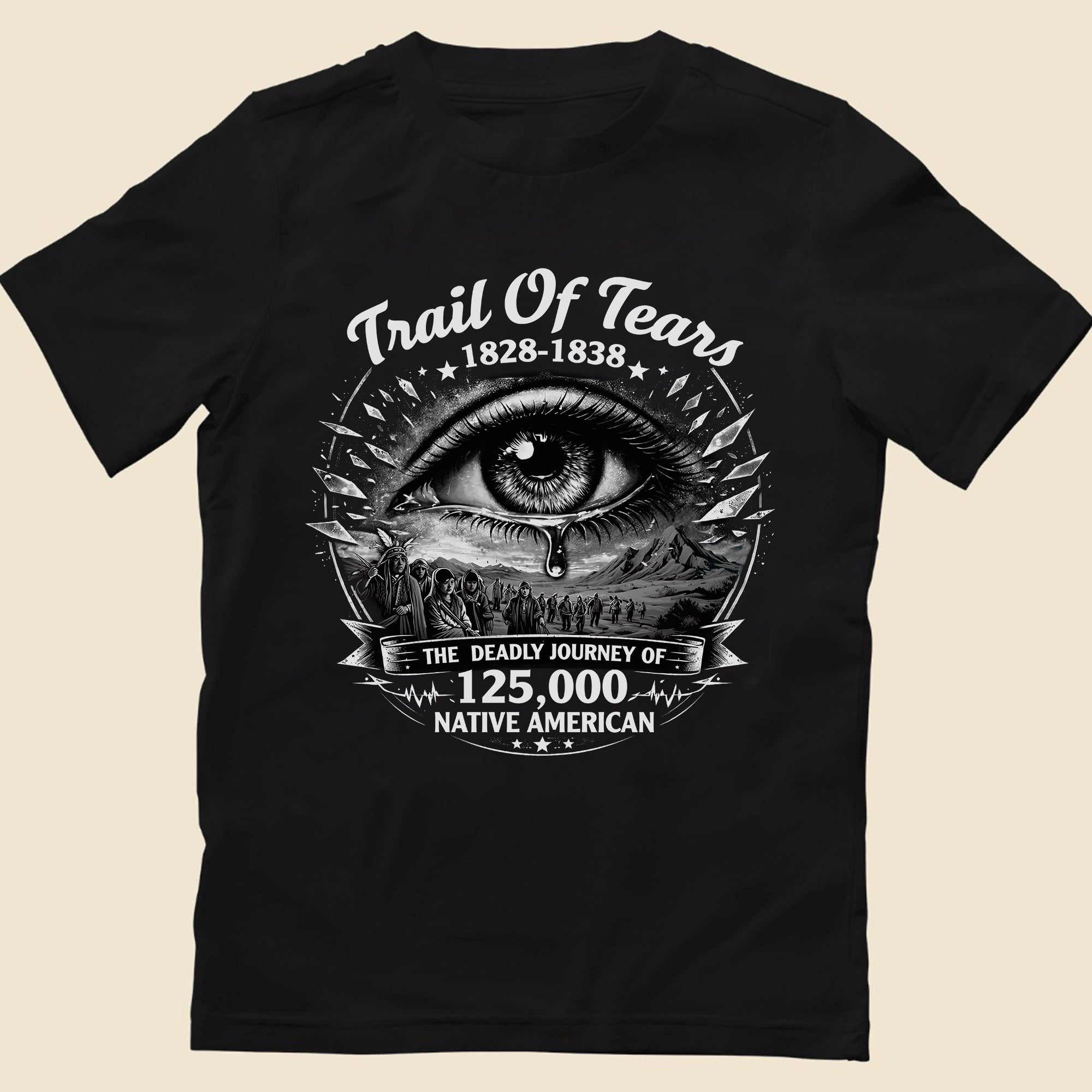 Trail of Tears 1828–1838 – The Deadly Journey of 125,000 Native American Unisex T-shirt/T-shirt V-neck/Hoodie/Sweatshirt
