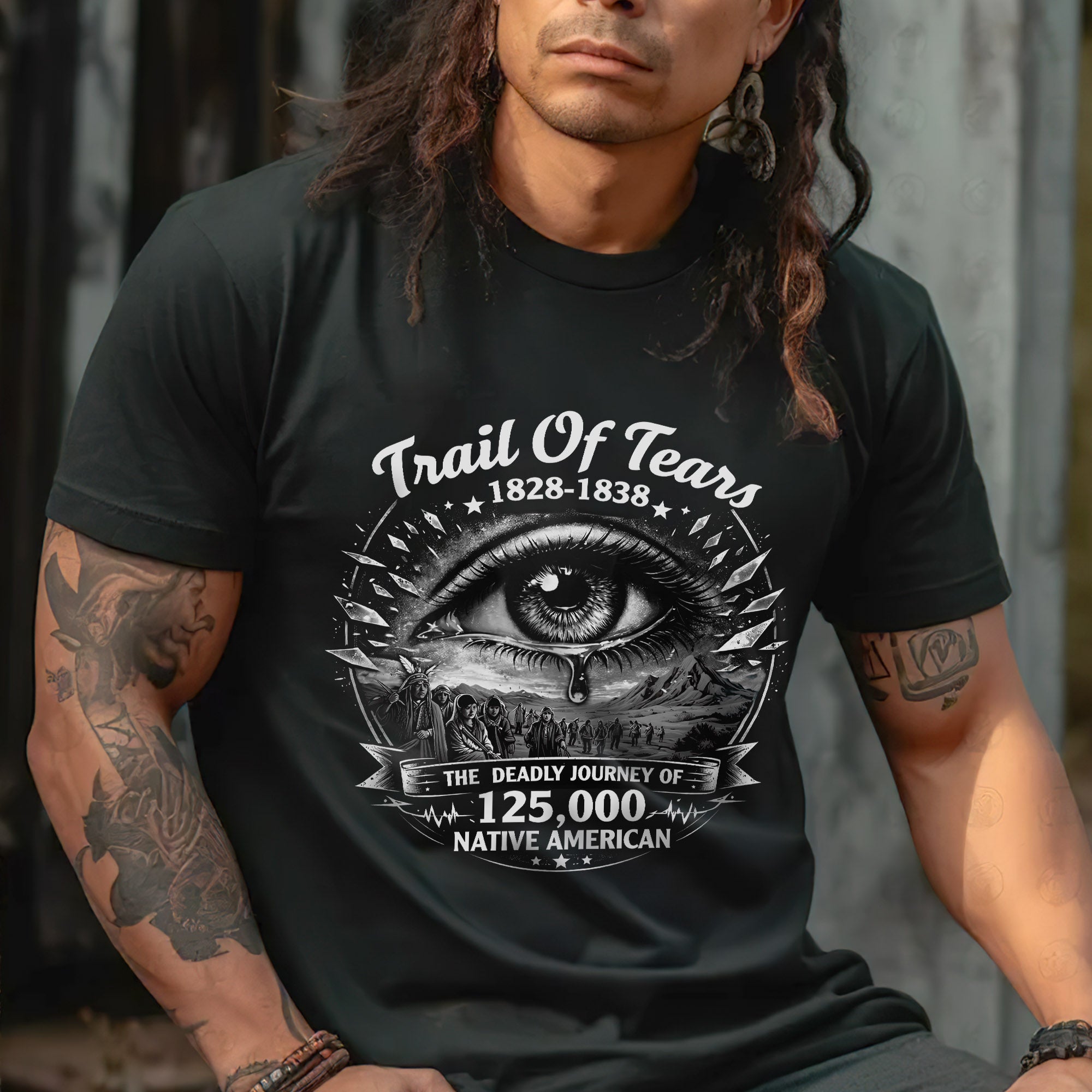 Trail of Tears 1828–1838 – The Deadly Journey of 125,000 Native American Unisex T-shirt/T-shirt V-neck/Hoodie/Sweatshirt