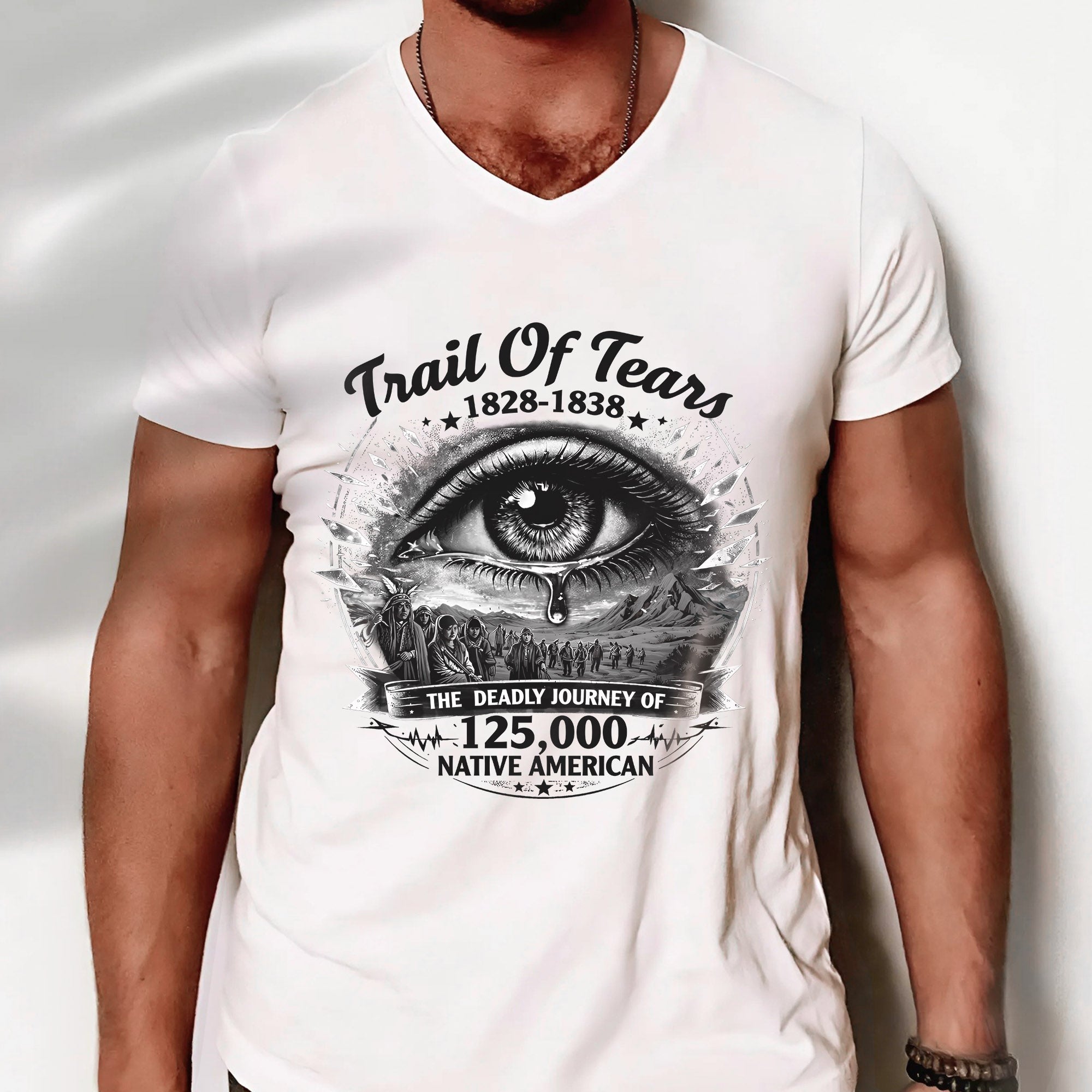 Trail of Tears 1828–1838 – The Deadly Journey of 125,000 Native American Unisex T-shirt/T-shirt V-neck/Hoodie/Sweatshirt