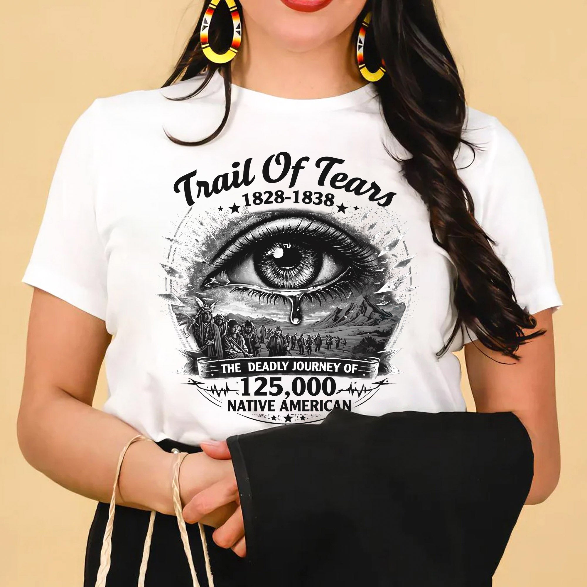 Trail of Tears 1828–1838 – The Deadly Journey of 125,000 Native American Unisex T-shirt/T-shirt V-neck/Hoodie/Sweatshirt