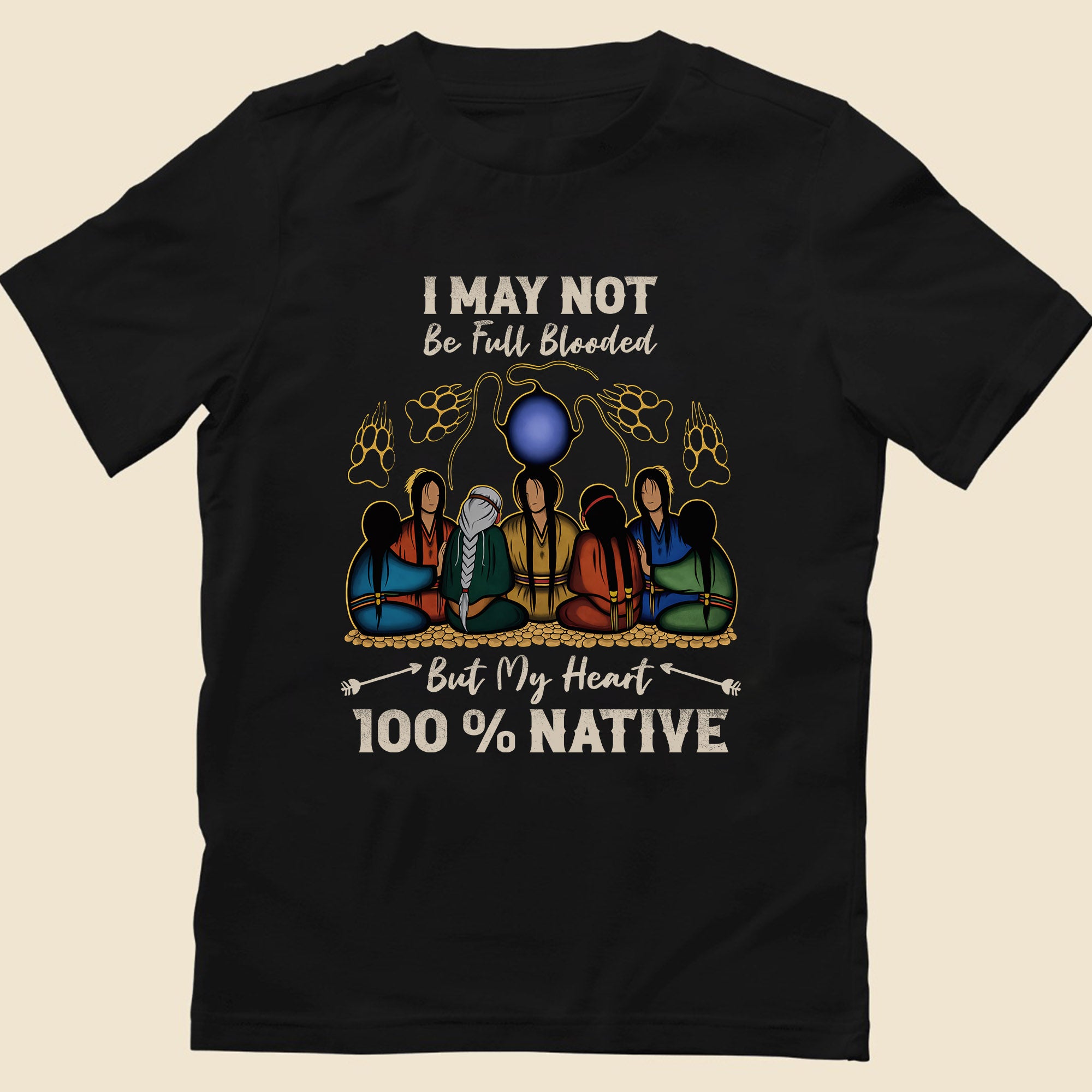 Native Heart 100% - I May Not Be Full Blooded Unisex T-shirt/T-shirt V-Neck/Hoodie/Sweatshirt