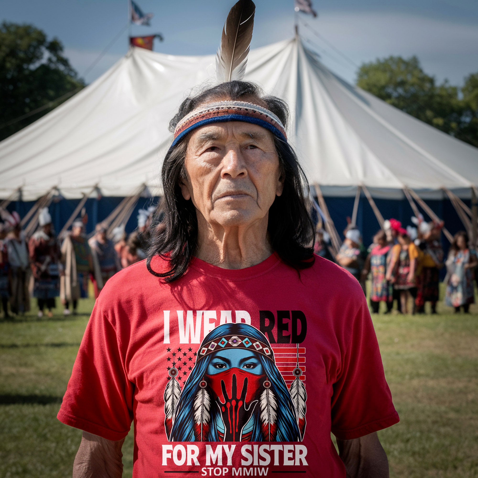 I Wear Red For My Sister Shirt – MMIW Awareness Unisex T-shirt/T-shirt V-Neck/Hoodie/Sweatshirt