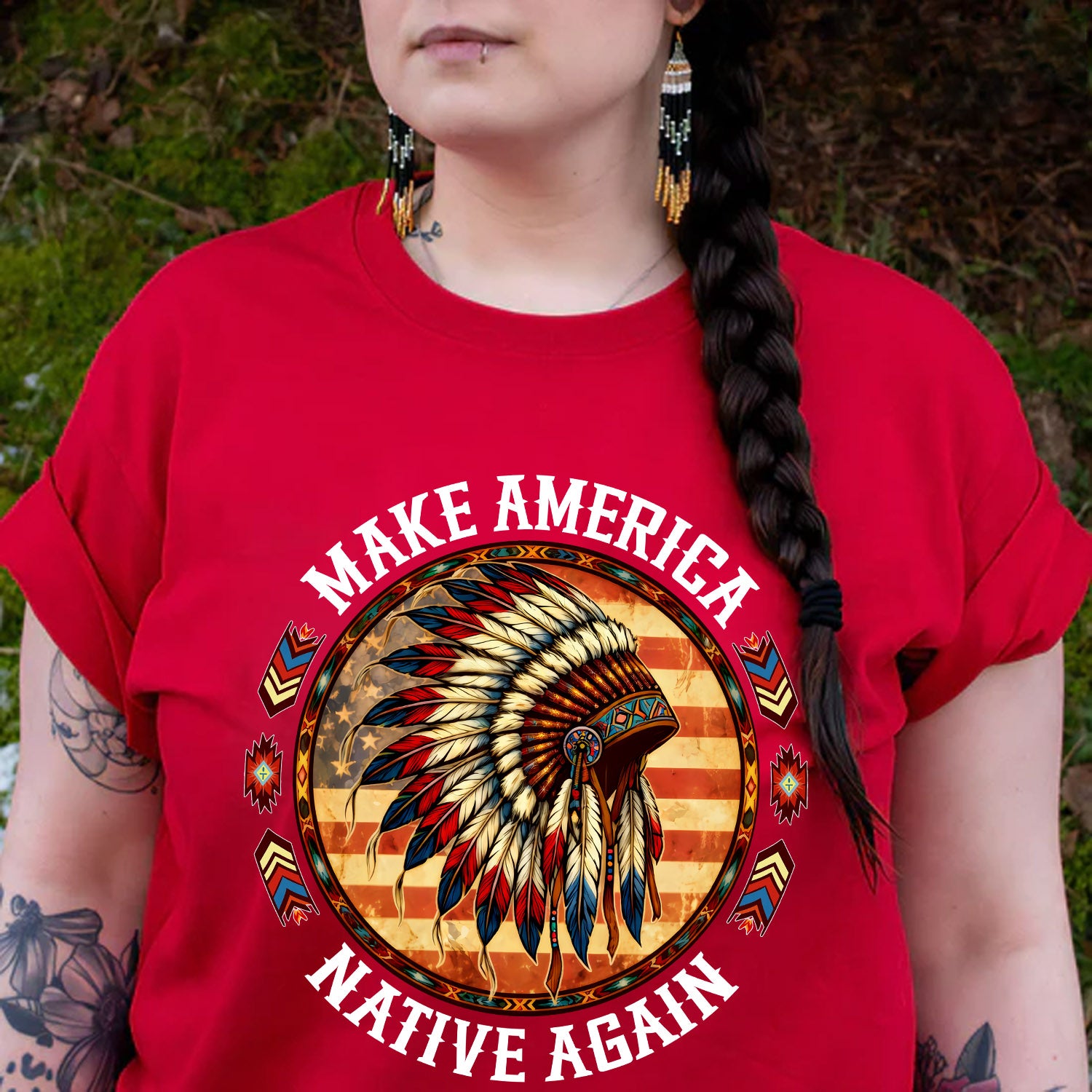 Make America Native Again – Indigenous Pride Unisex T-shirt/T-shirt V-Neck/Hoodie/Sweatshirt