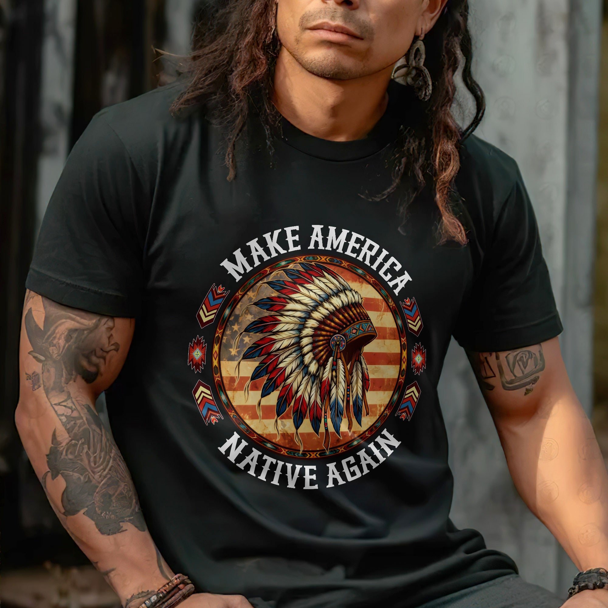 Make America Native Again – Indigenous Pride Unisex T-shirt/T-shirt V-Neck/Hoodie/Sweatshirt