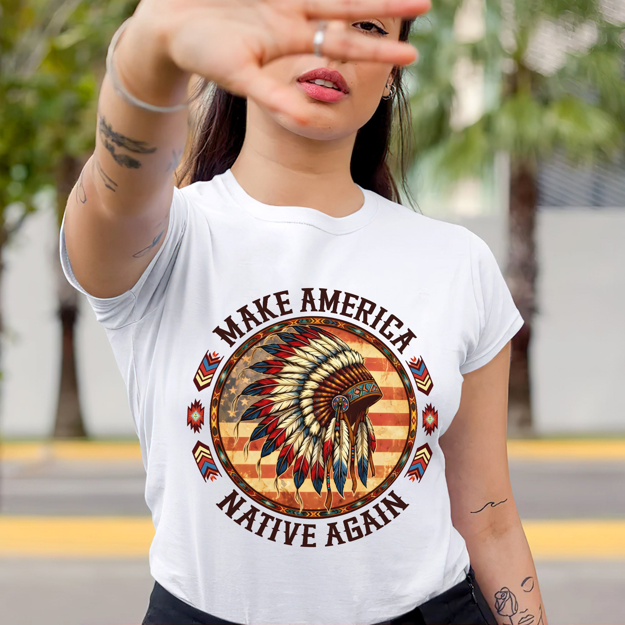 Make America Native Again – Indigenous Pride Unisex T-shirt/T-shirt V-Neck/Hoodie/Sweatshirt