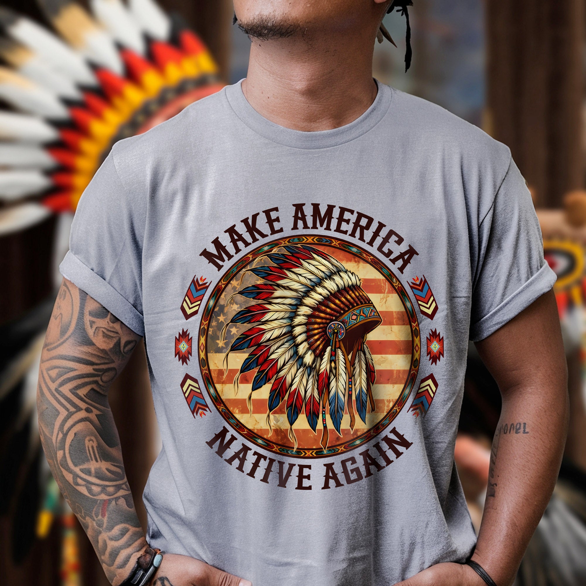 Make America Native Again – Indigenous Pride Unisex T-shirt/T-shirt V-Neck/Hoodie/Sweatshirt