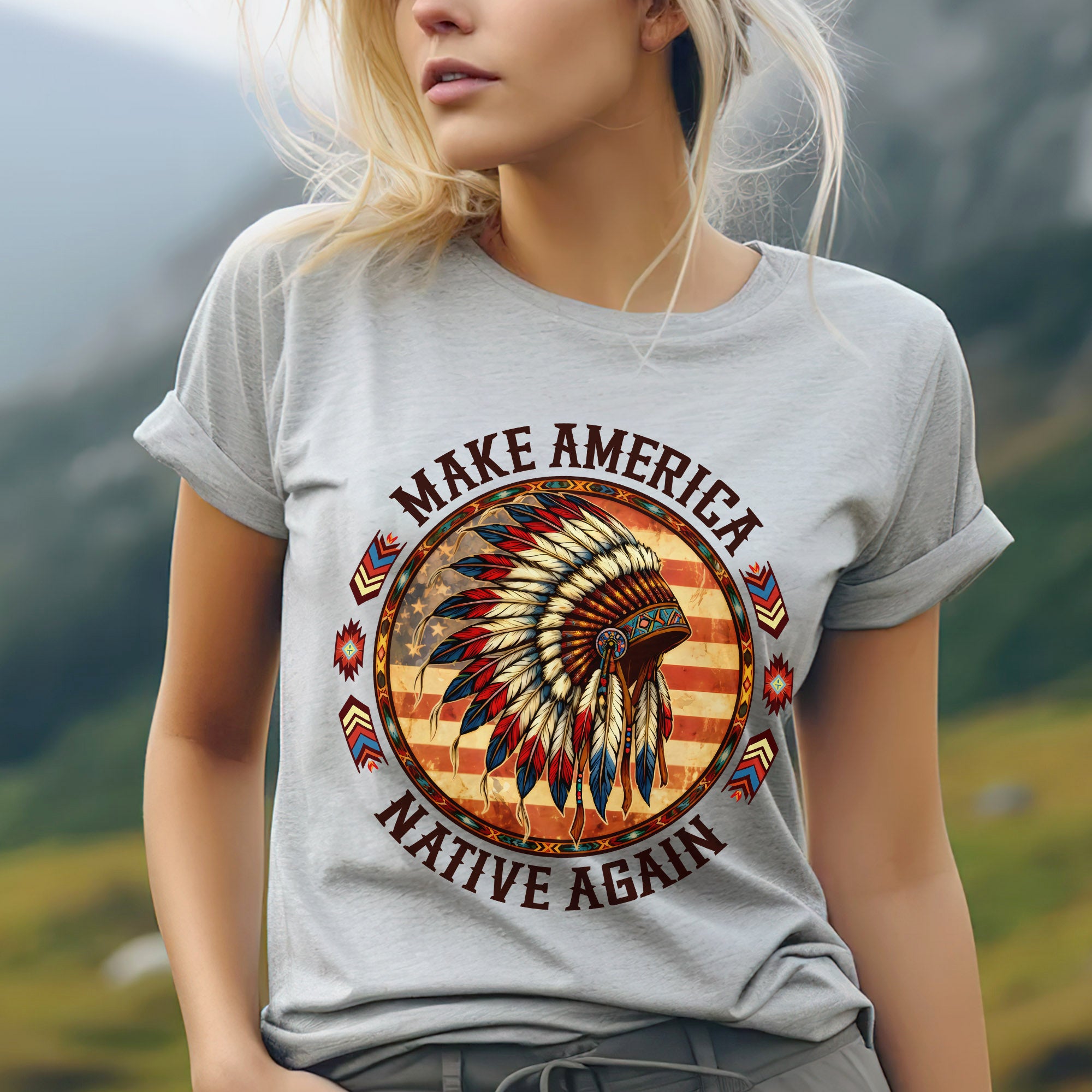 Make America Native Again – Indigenous Pride Unisex T-shirt/T-shirt V-Neck/Hoodie/Sweatshirt