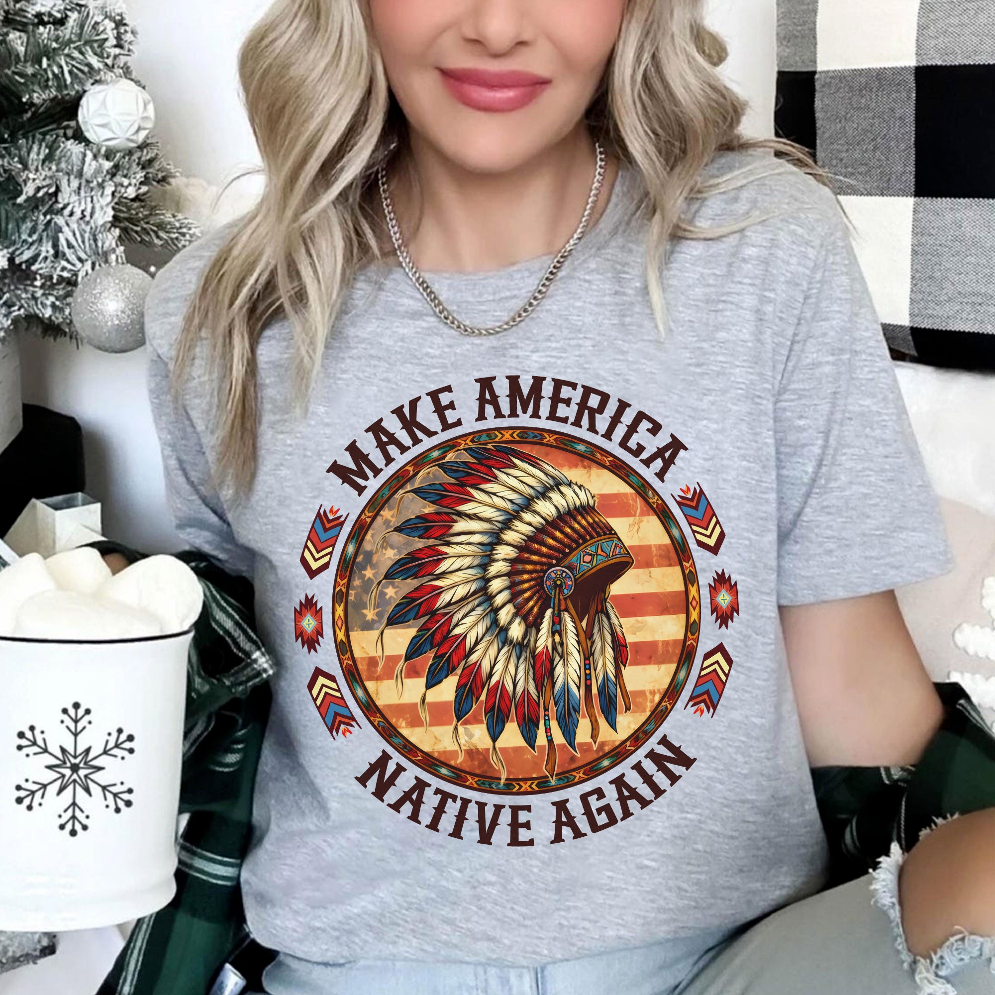 Make America Native Again – Indigenous Pride Unisex T-shirt/T-shirt V-Neck/Hoodie/Sweatshirt