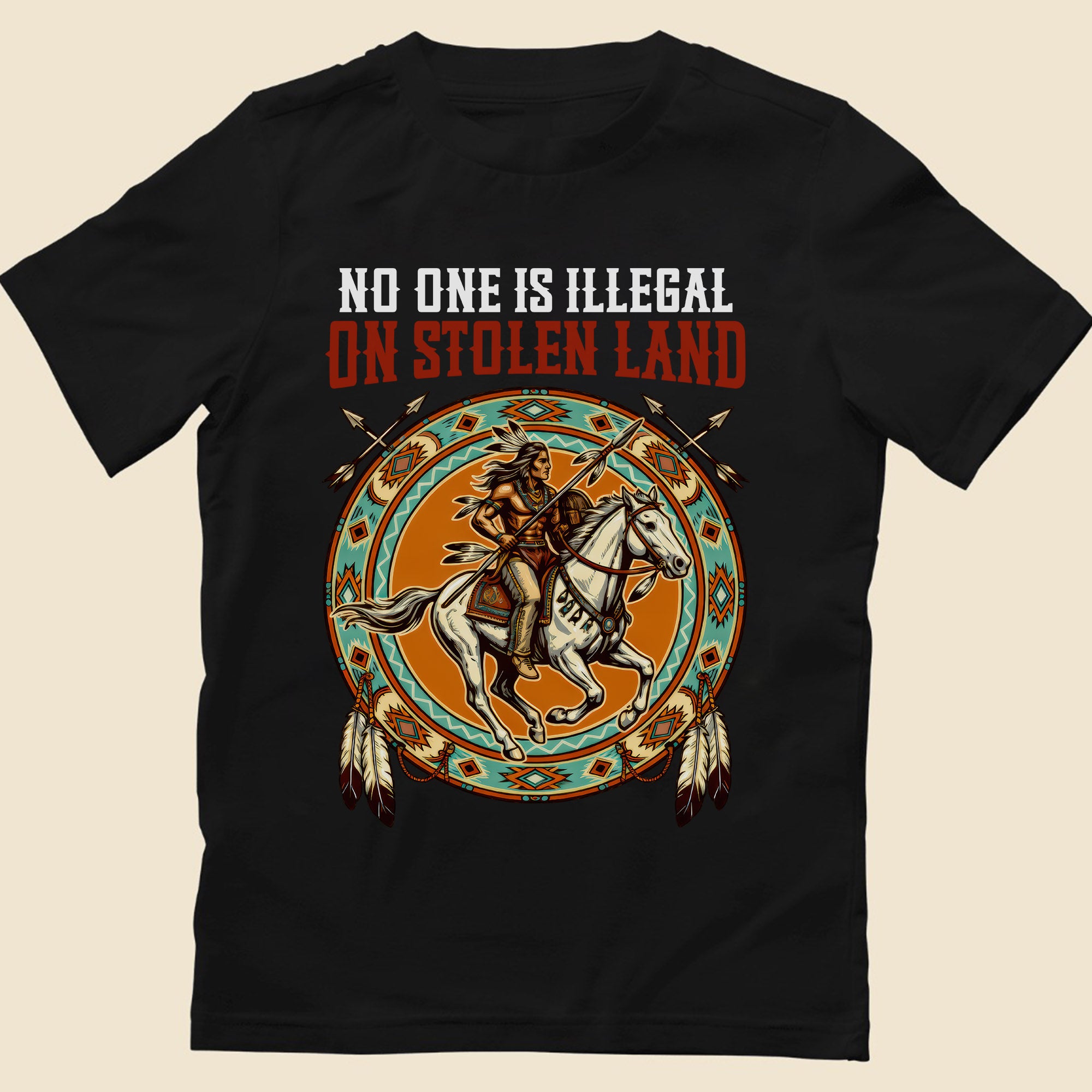 No One Is Illegal On Stolen Land. We Walk On Native Land 368 - One Side Unisex T-shirt/Hoodie/Sweatshirt