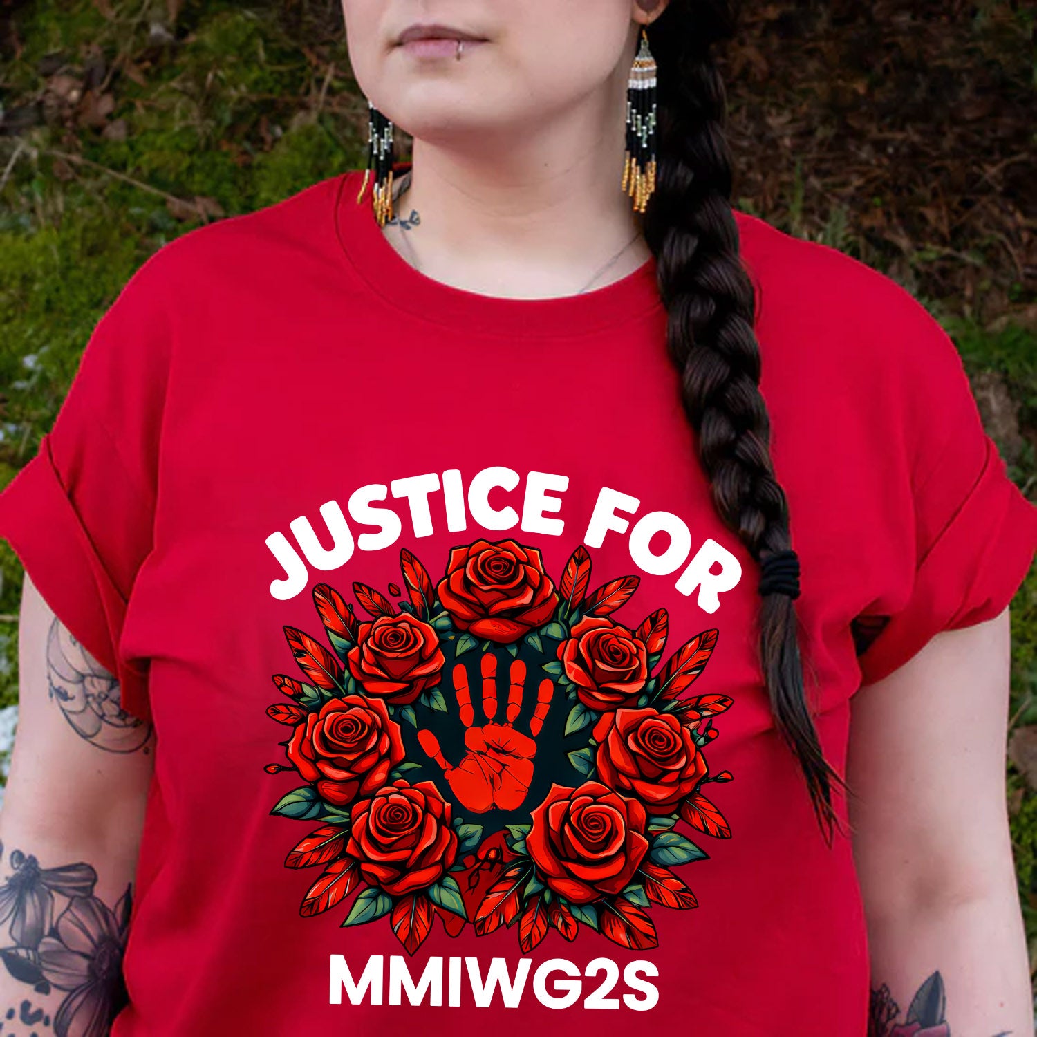 Justice for MMIWG2S Native American Awareness Unisex T-shirt/T-shirt V-Neck/Hoodie/Sweatshirt