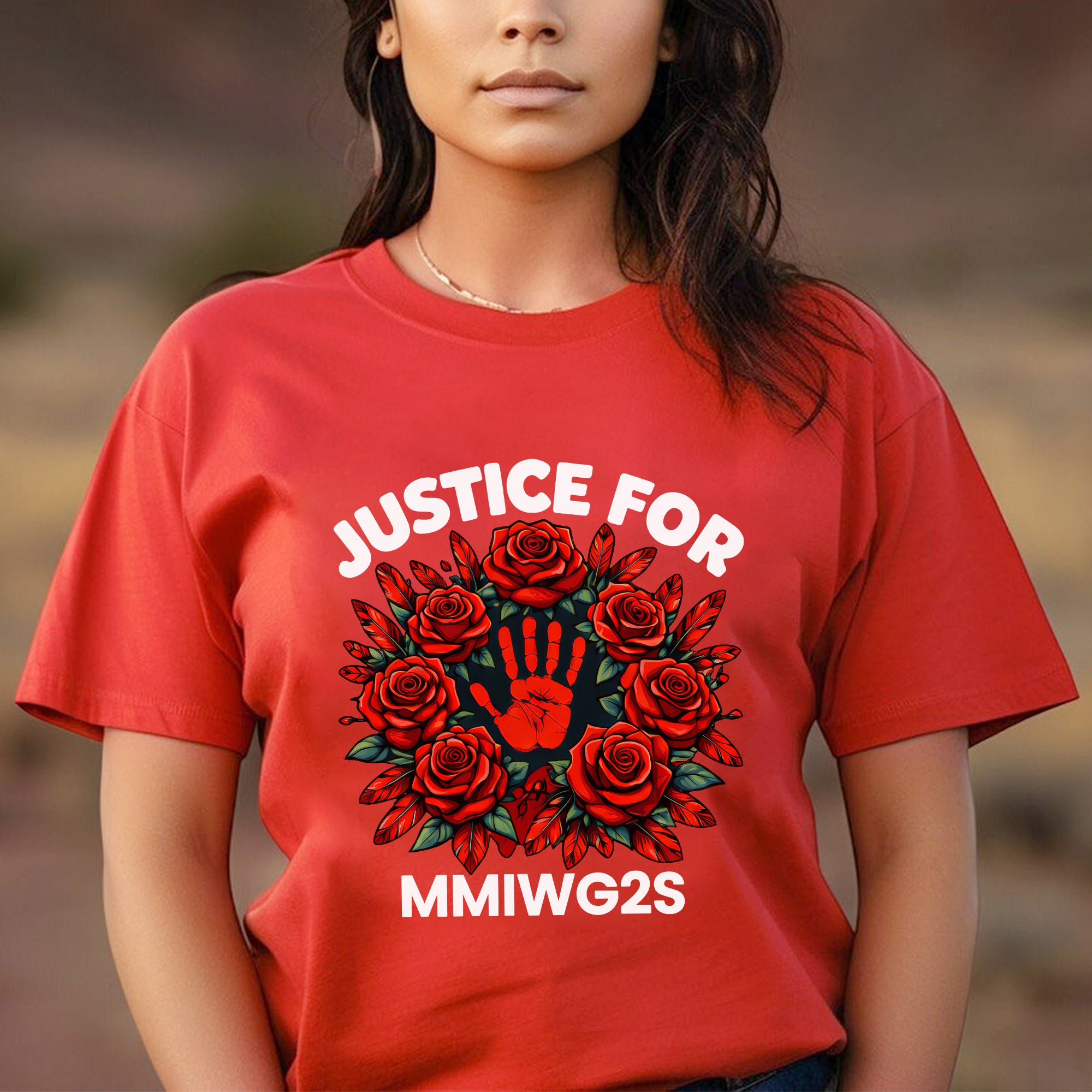 Justice for MMIWG2S Native American Awareness Unisex T-shirt/T-shirt V-Neck/Hoodie/Sweatshirt