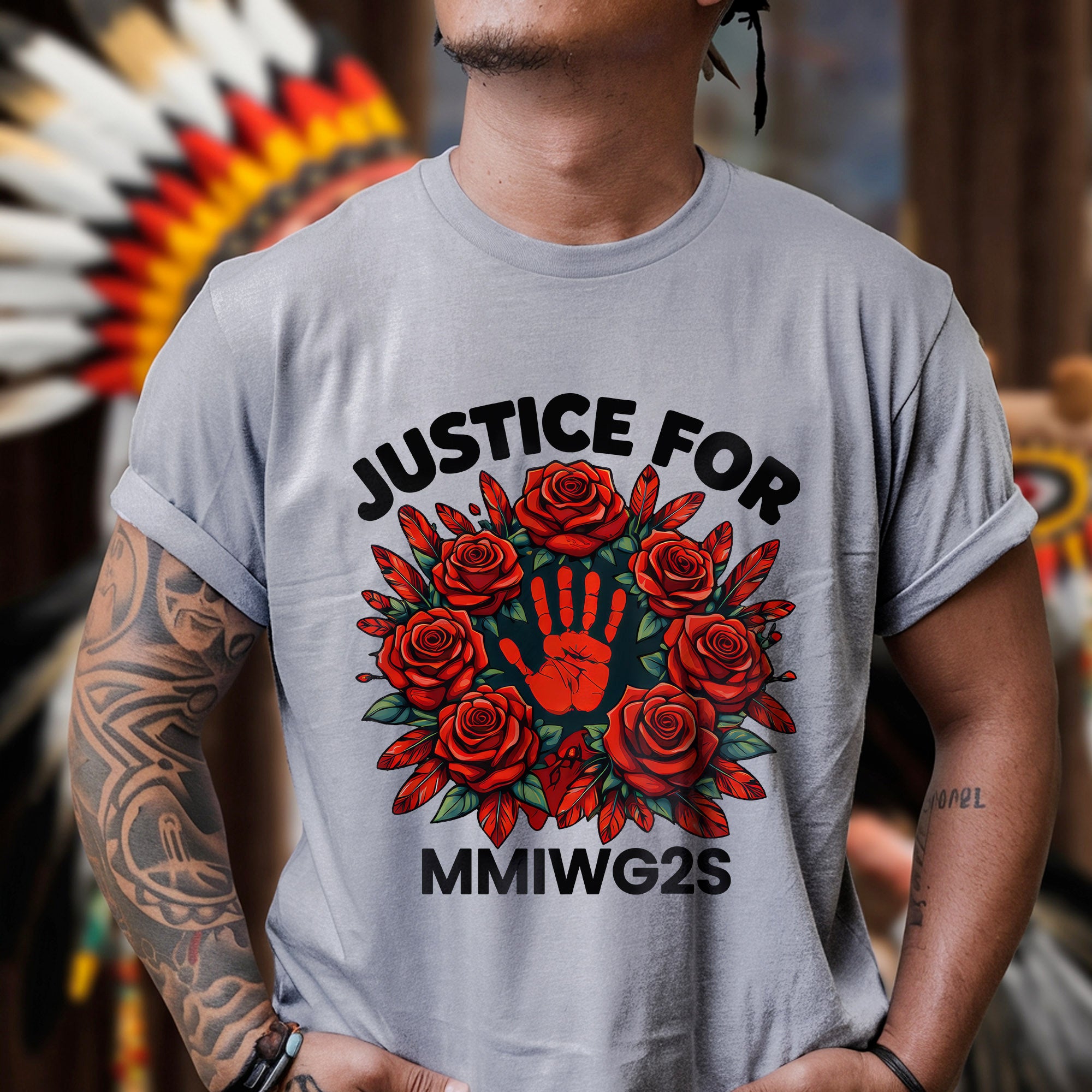 Justice for MMIWG2S Native American Awareness Unisex T-shirt/T-shirt V-Neck/Hoodie/Sweatshirt