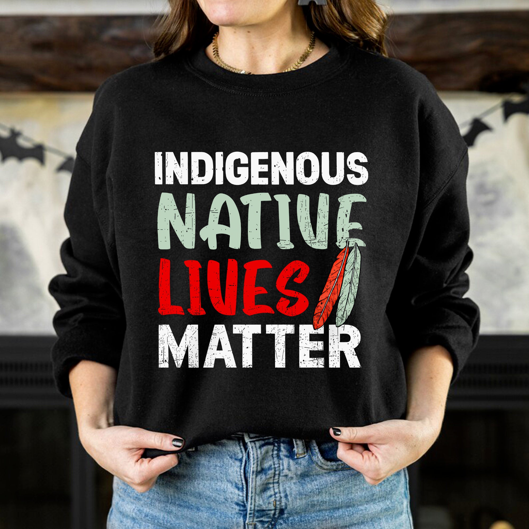 Indigenous Native Lives Matter Bold Statement for Equality Unisex T-shirt/T-shirt V-Neck/Hoodie/Sweatshirt