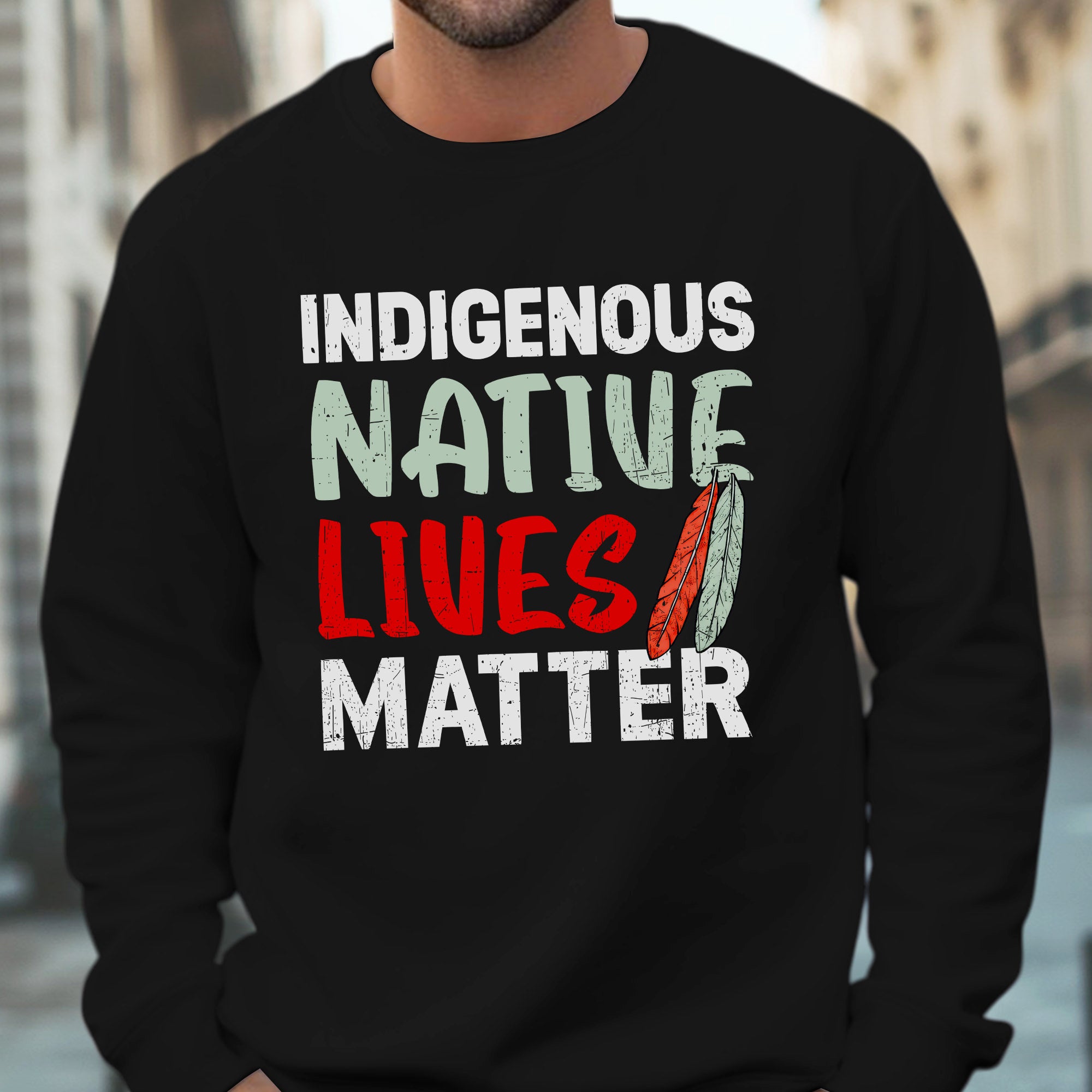 Indigenous Native Lives Matter Bold Statement for Equality Unisex T-shirt/T-shirt V-Neck/Hoodie/Sweatshirt