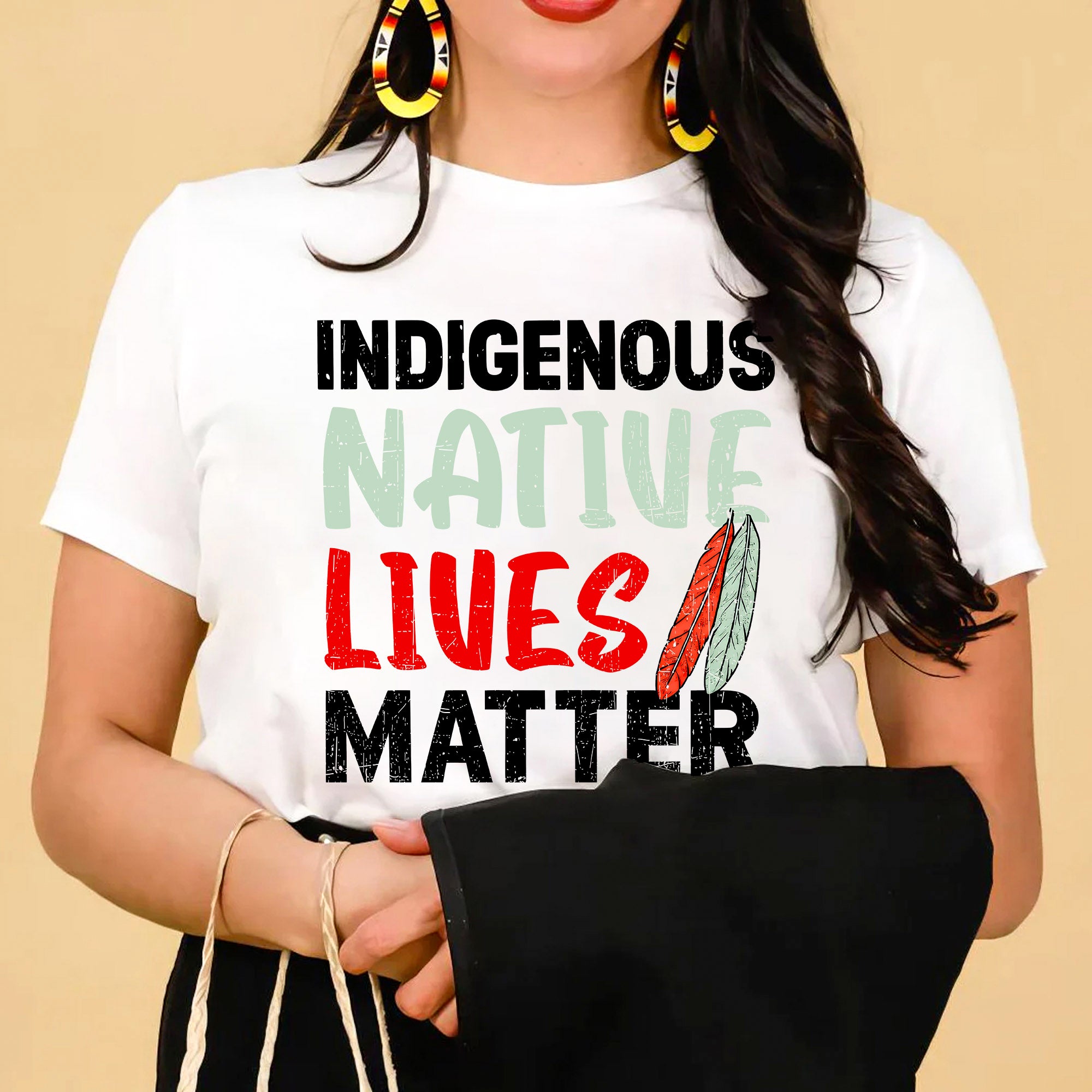 Indigenous Native Lives Matter Bold Statement for Equality Unisex T-shirt/T-shirt V-Neck/Hoodie/Sweatshirt
