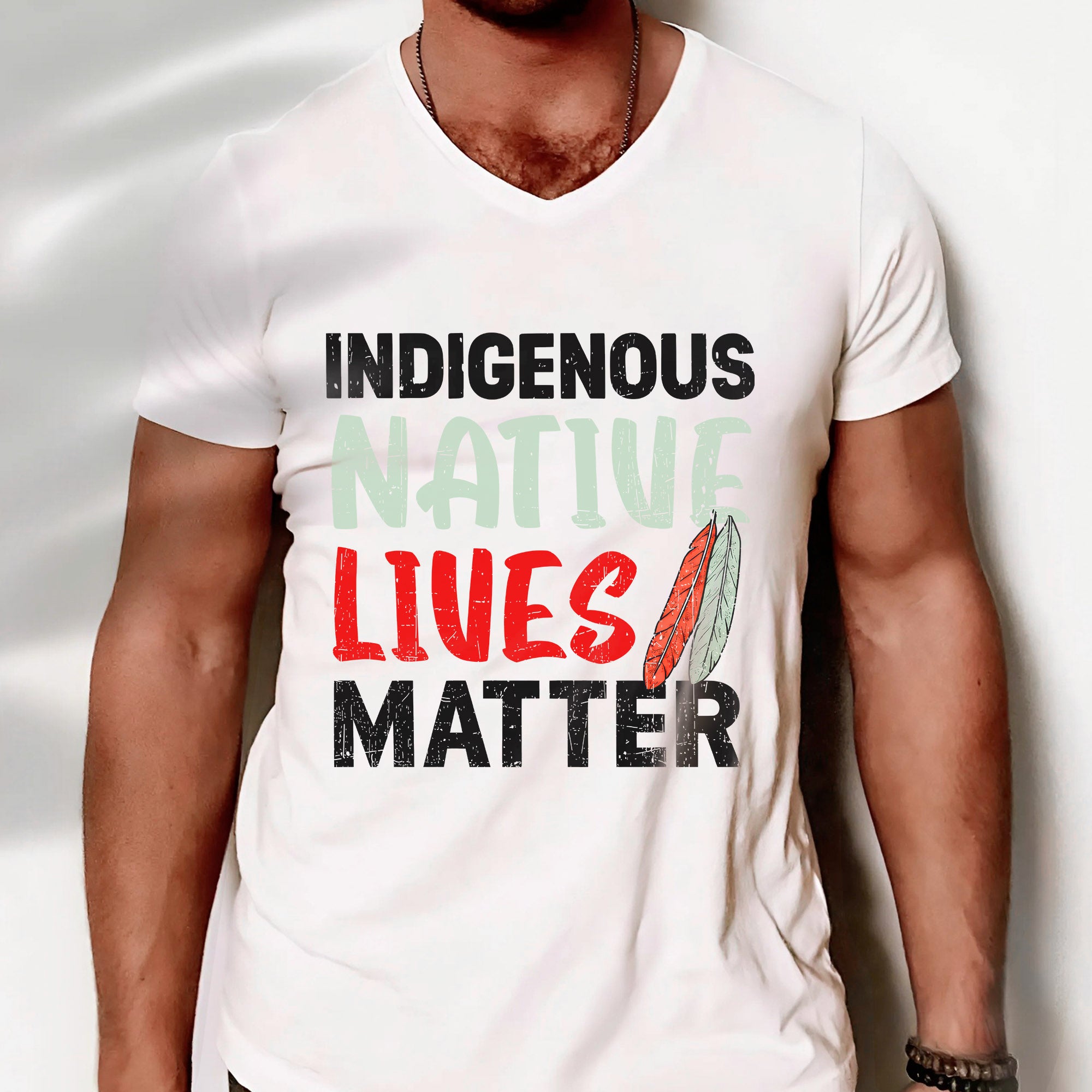 Indigenous Native Lives Matter Bold Statement for Equality Unisex T-shirt/T-shirt V-Neck/Hoodie/Sweatshirt