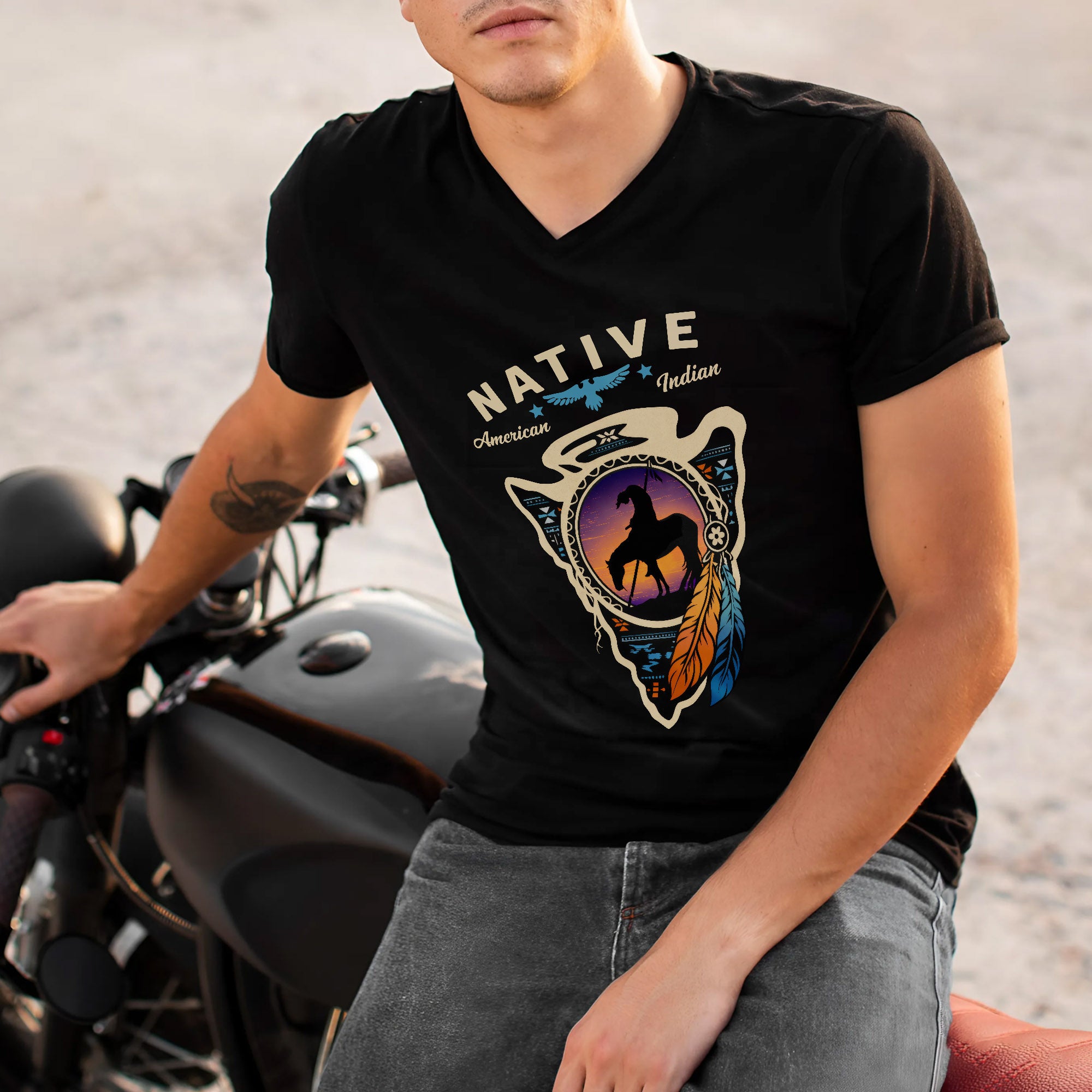 Native American Indian 'End of the Trail' Unisex T-shirt/T-shirt V-neck/Hoodie/Sweatshirt