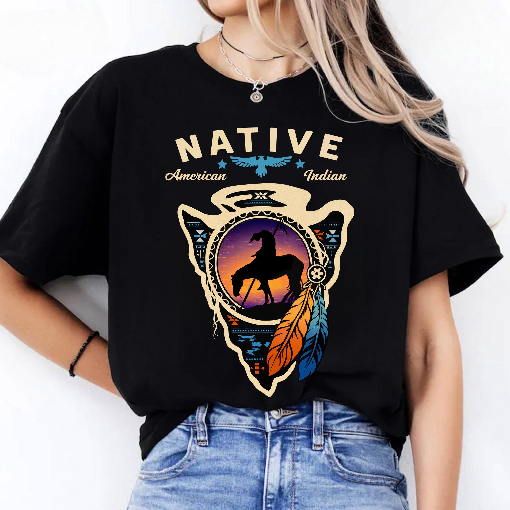 Native American Indian 'End of the Trail' Unisex T-shirt/T-shirt V-neck/Hoodie/Sweatshirt