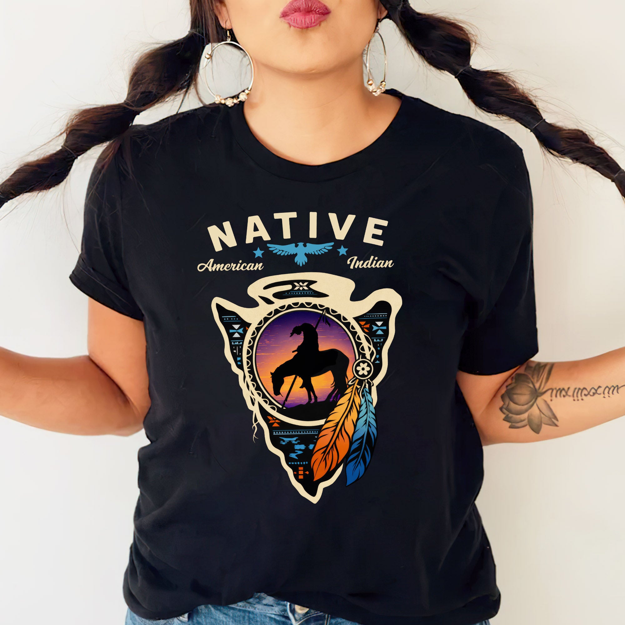 Native American Indian 'End of the Trail' Unisex T-shirt/T-shirt V-neck/Hoodie/Sweatshirt