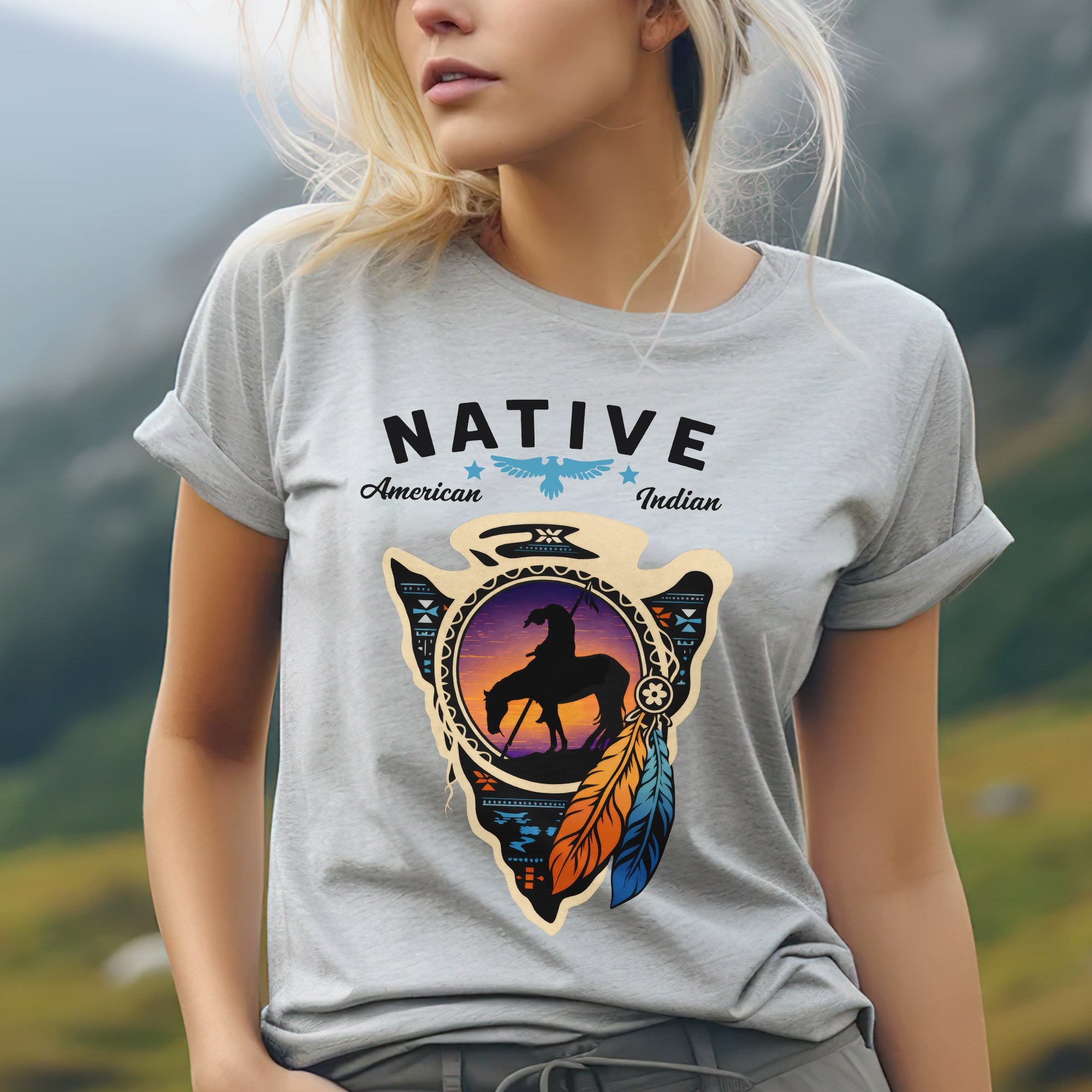 Native American Indian 'End of the Trail' Unisex T-shirt/T-shirt V-neck/Hoodie/Sweatshirt