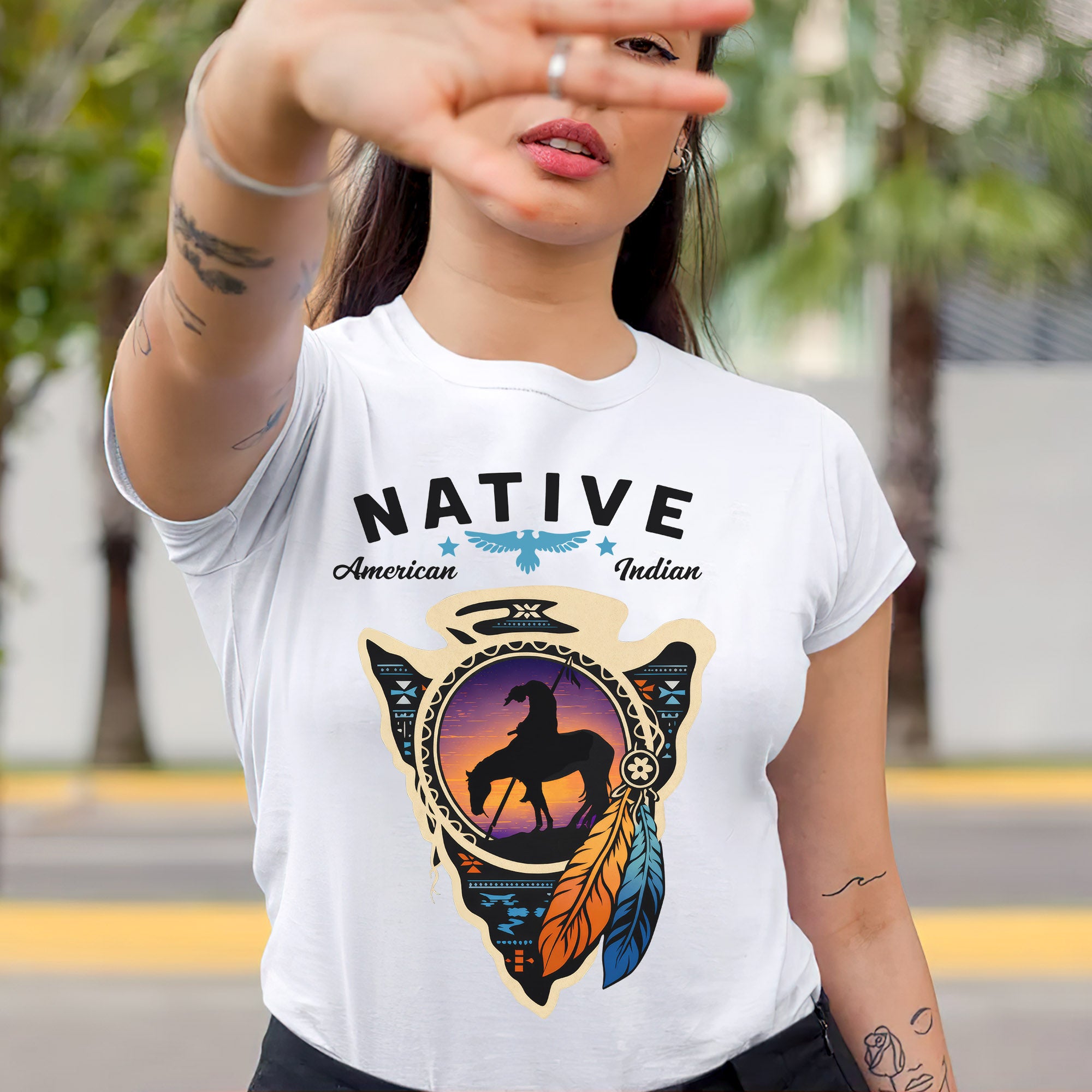 Native American Indian 'End of the Trail' Unisex T-shirt/T-shirt V-neck/Hoodie/Sweatshirt