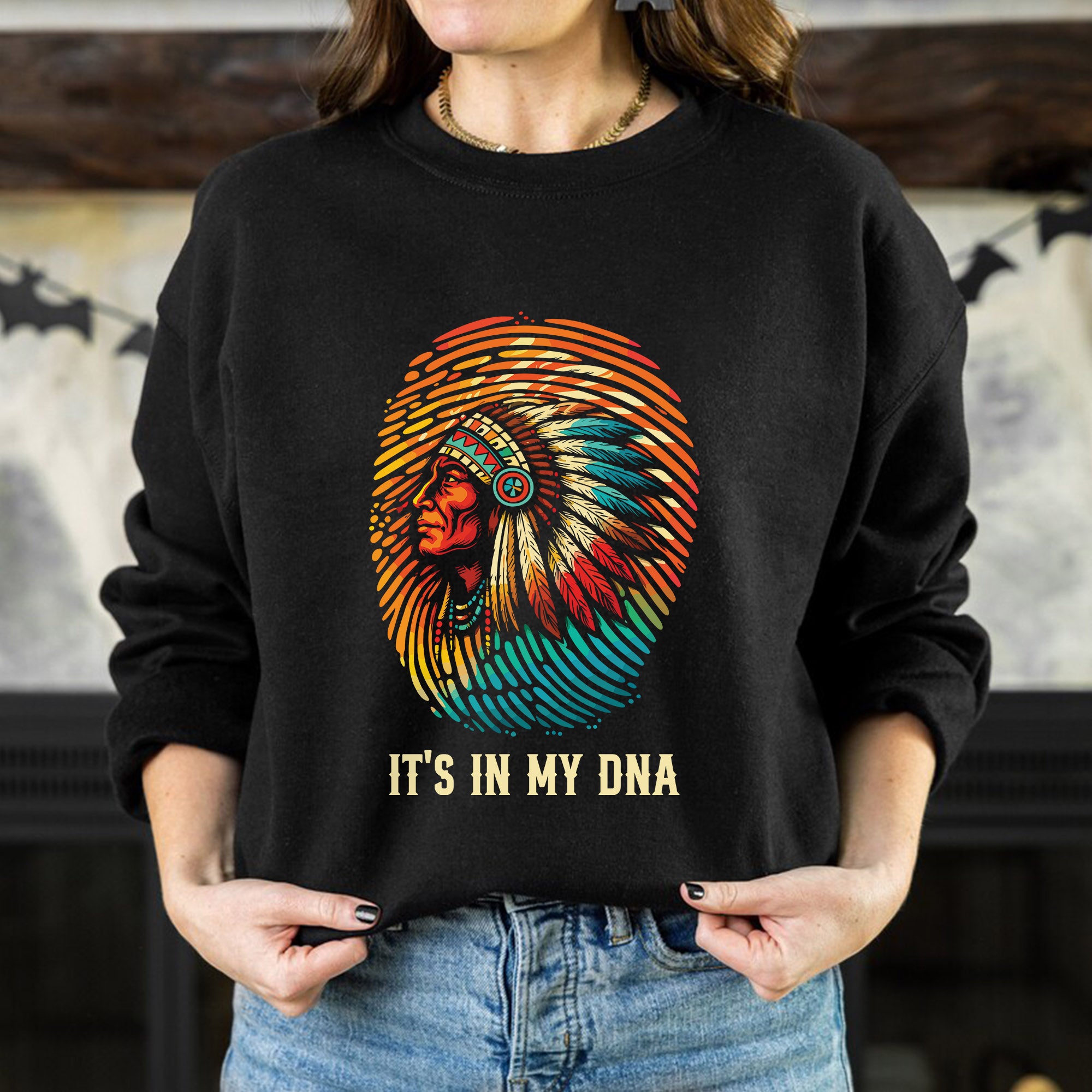 Native American Chief 'It's In My DNA' Unisex T-shirt/T-shirt V-Neck/Hoodie/Sweatshirt
