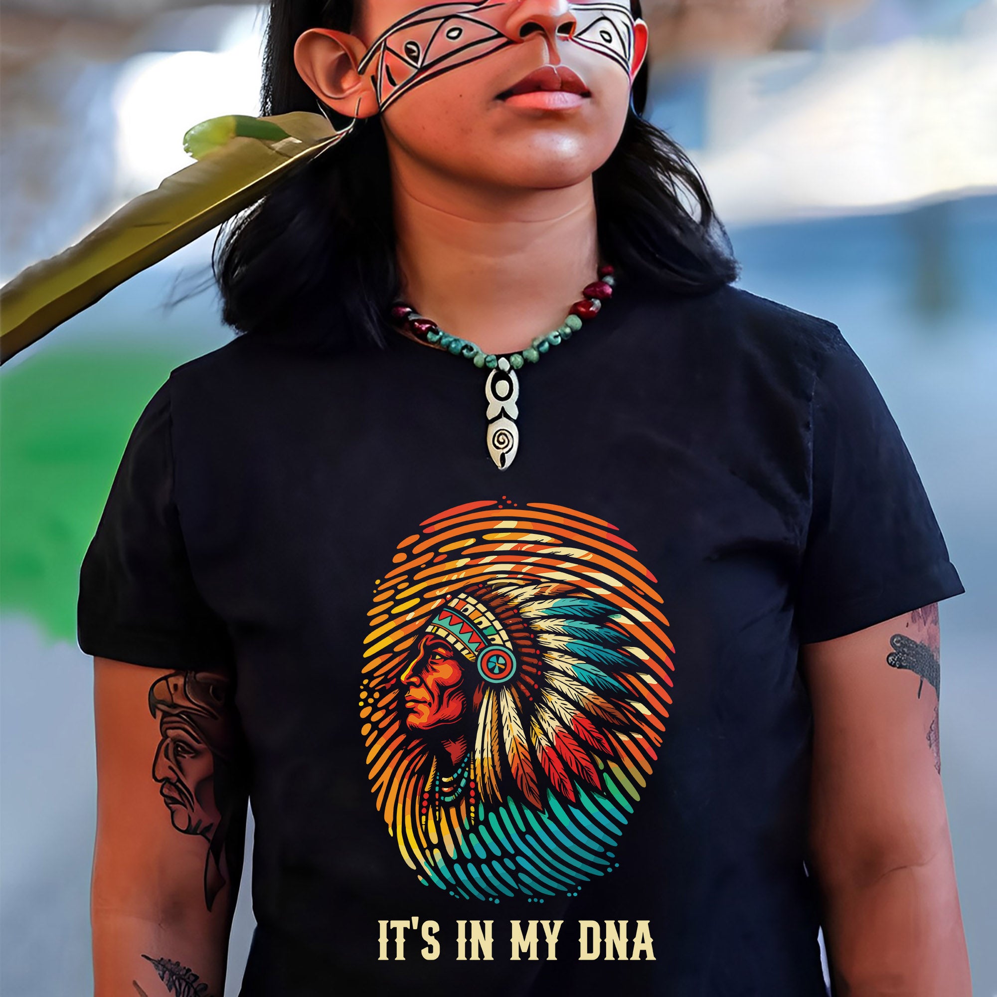 Native American Chief 'It's In My DNA' Unisex T-shirt/T-shirt V-Neck/Hoodie/Sweatshirt