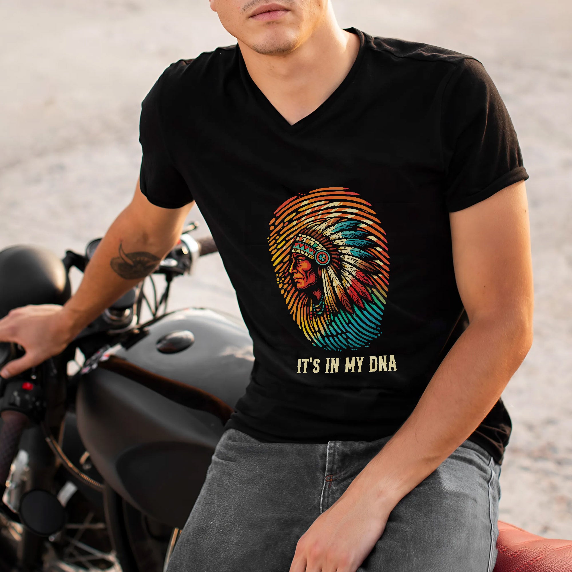 Native American Chief 'It's In My DNA' Unisex T-shirt/T-shirt V-Neck/Hoodie/Sweatshirt