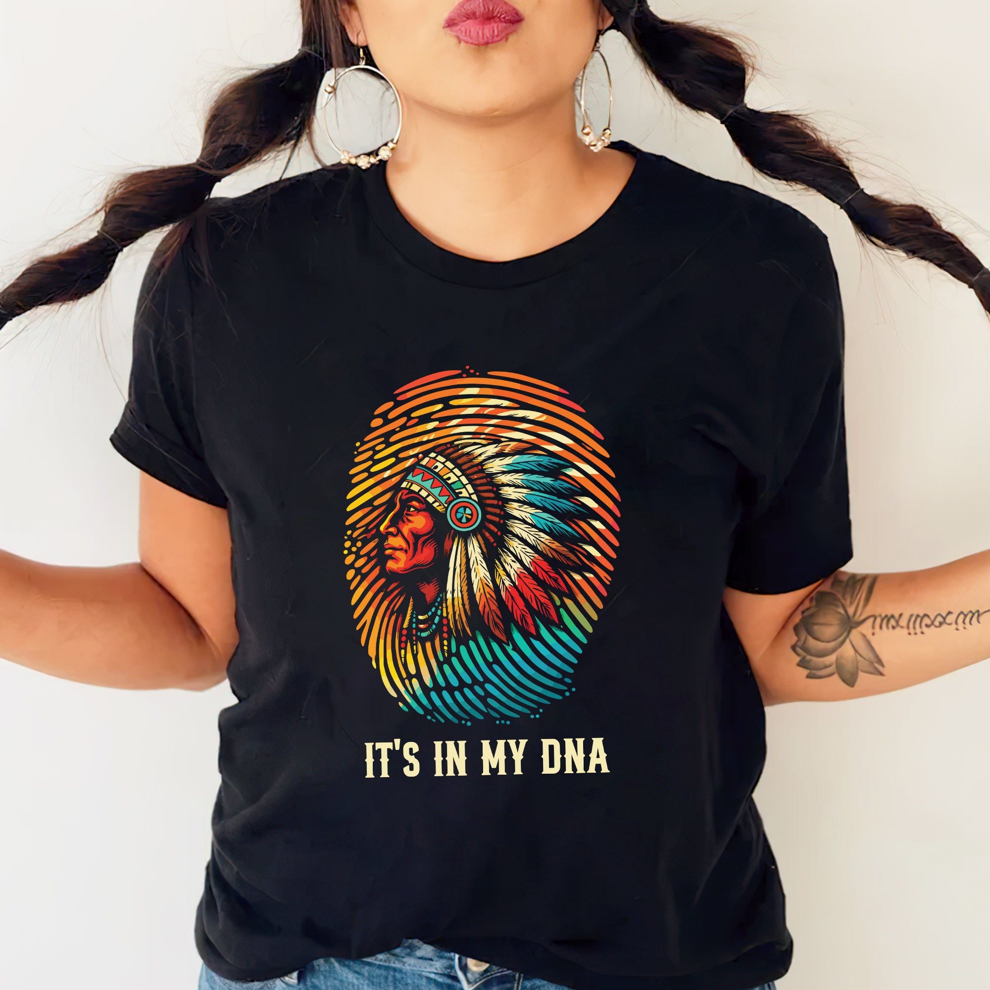 Native American Chief 'It's In My DNA' Unisex T-shirt/T-shirt V-Neck/Hoodie/Sweatshirt